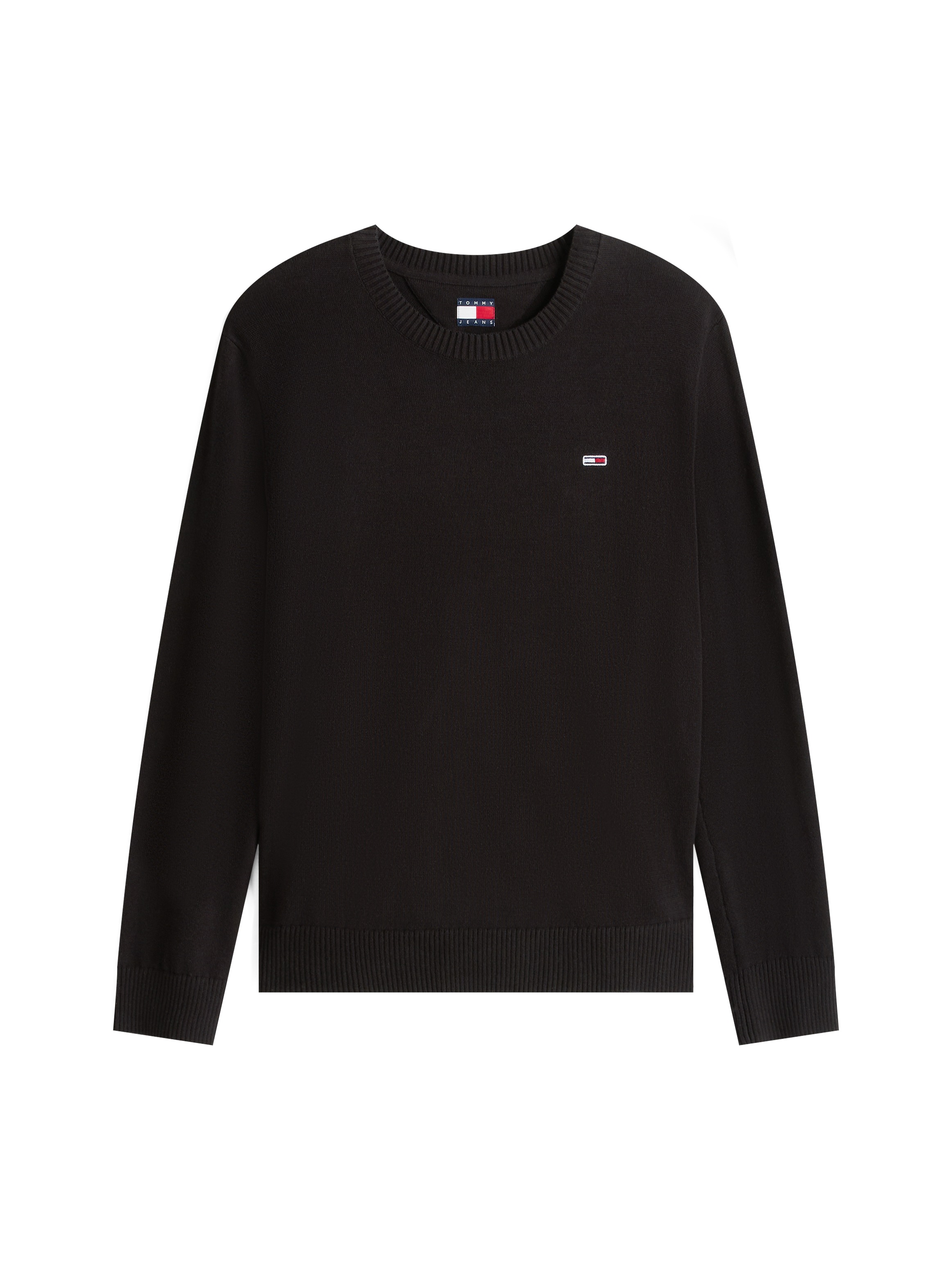 Tommy Jeans Rundhalspullover »TJM SLIM ESSENTIAL LIGHT SWEATER«, mit Flag-Patch