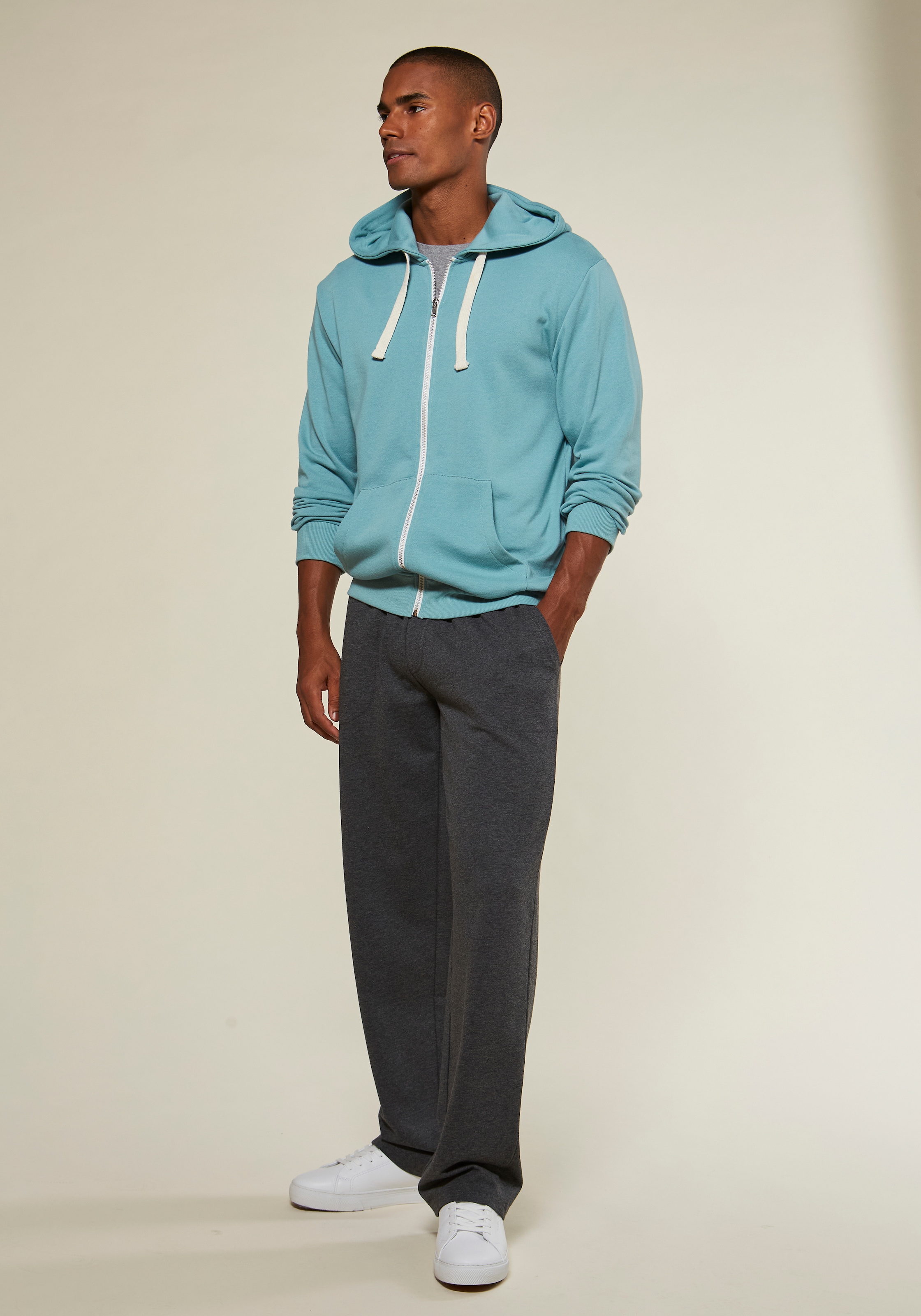 KangaROOS Kapuzensweatjacke, mit Kapuze, kontrast Zipper und kontrast Bänder