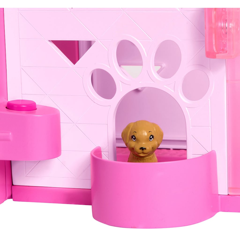 Barbie Puppenhaus »Traumvilla«, mit 3 Etagen, Licht- und Soundeffekt, Wendelrutsche, Balkon und Pool