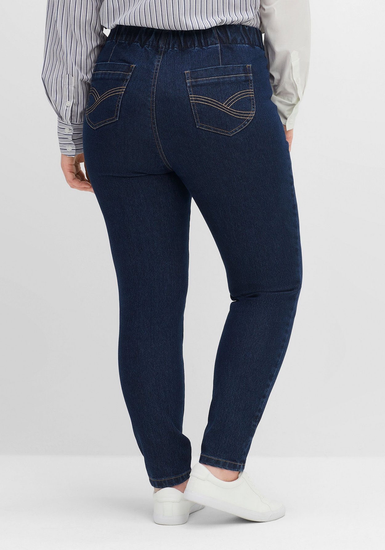 Sheego Schlupfjeans »Jeggings mit Teilungsnähten, schmale Form«