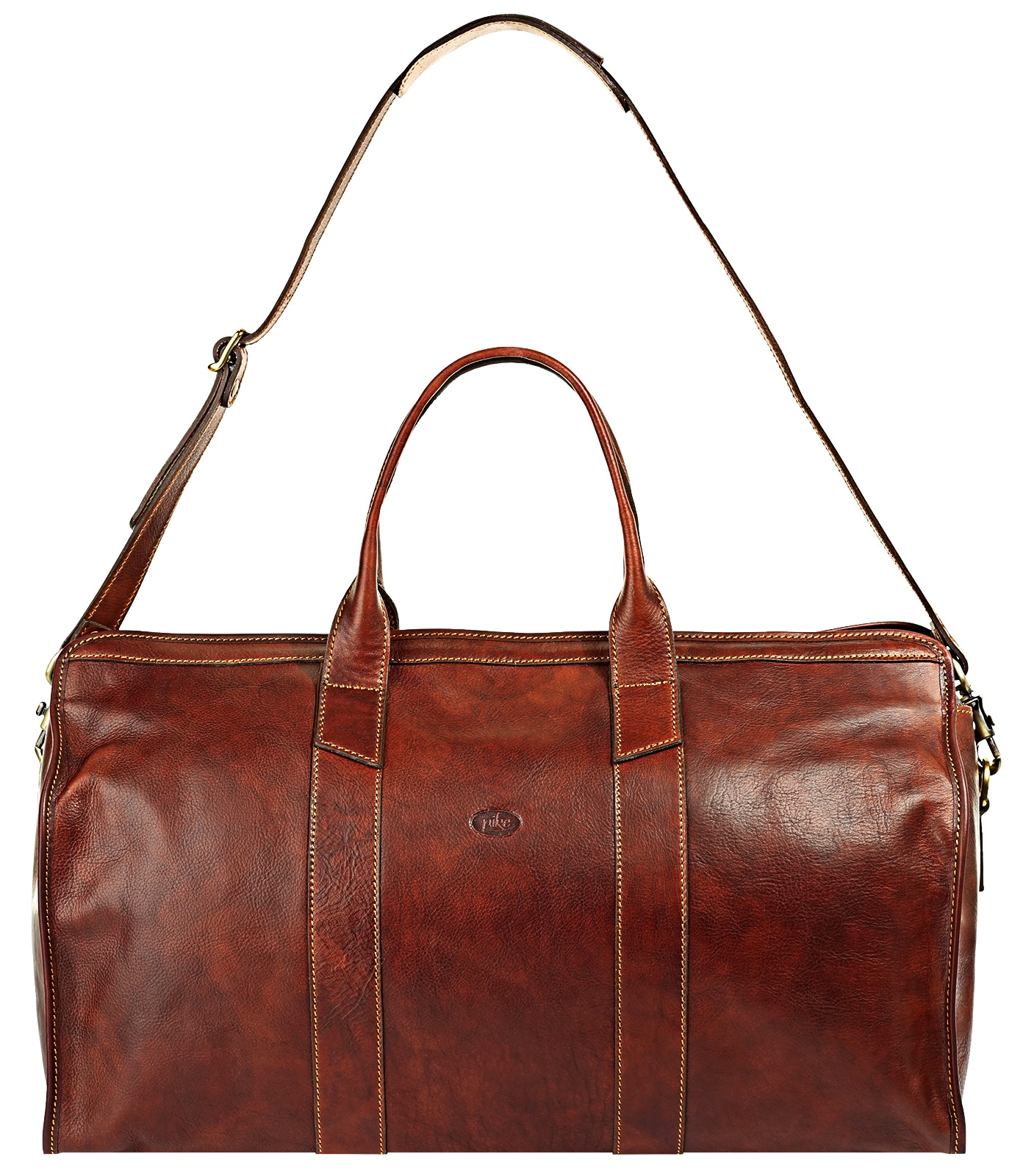 Piké Reisetasche, echt Leder, Made in Italy