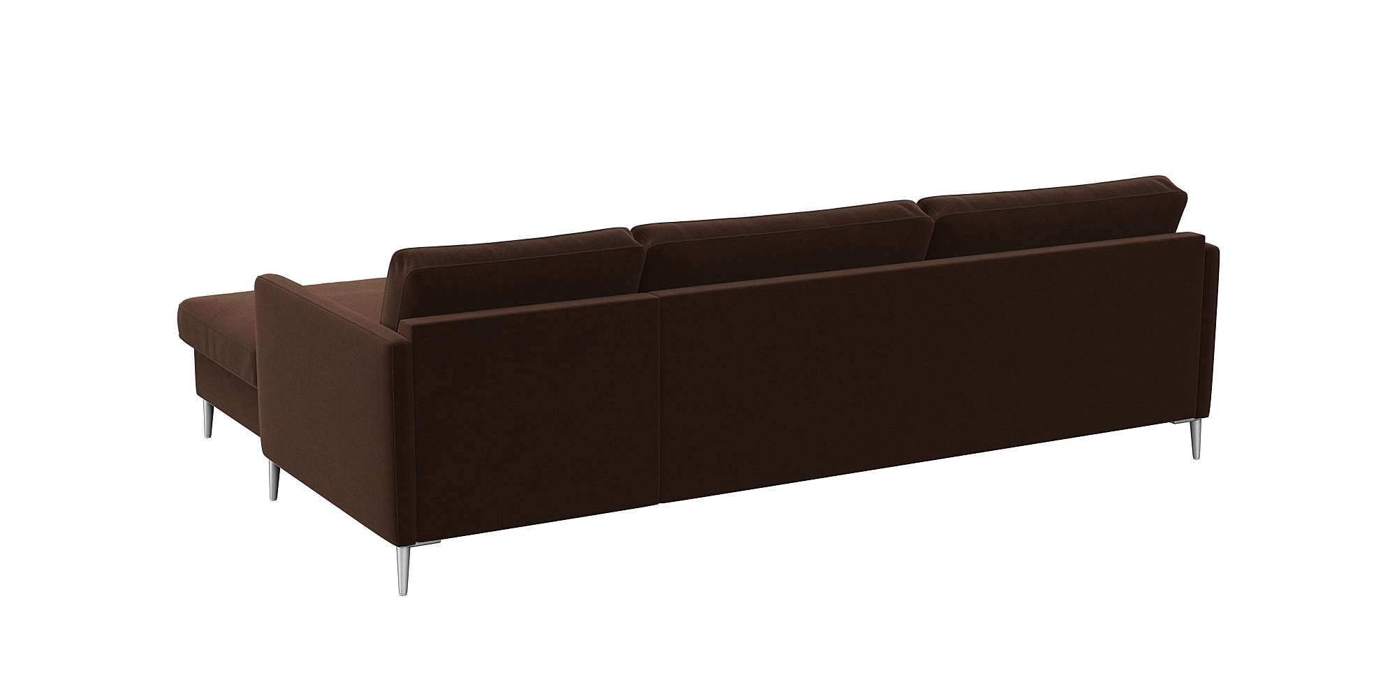 FLEXLUX Ecksofa »Fiore, super Sitzkomfort durch Kaltschaum im Sitz, L-Form«, schmale Armlehnen, Füße Alu