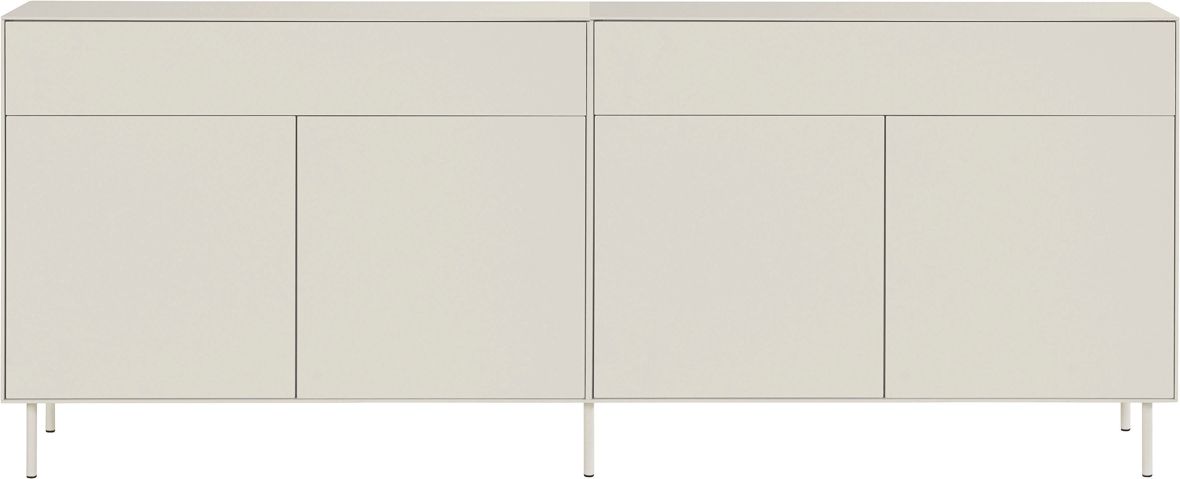 LeGer Home by Lena Gercke Sideboard »Essentials«, (2 St.), Breite: 224cm, MDF lackiert, Push-to-open-Funktion