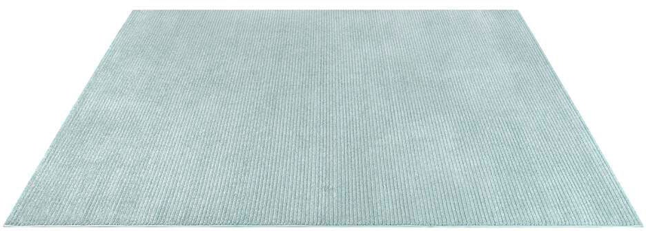 Carpet City Teppich »Friseé-Teppich FANCY900«, rechteckig, 12 mm Höhe, Läufer, Kurzflor, Einfarbig, 3D-Optik, Streifen Look, Wohnzimmer