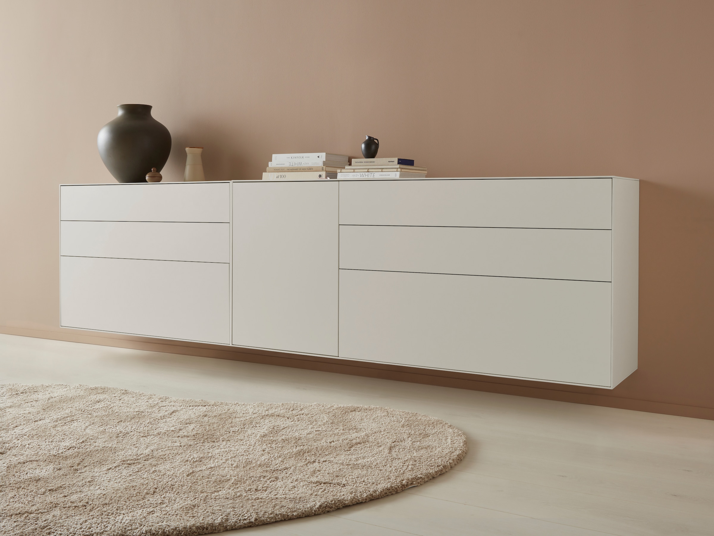 Sideboard »Essentials«, (2 St.), Breite: 279cm, MDF lackiert, Push-to-open-Funktion