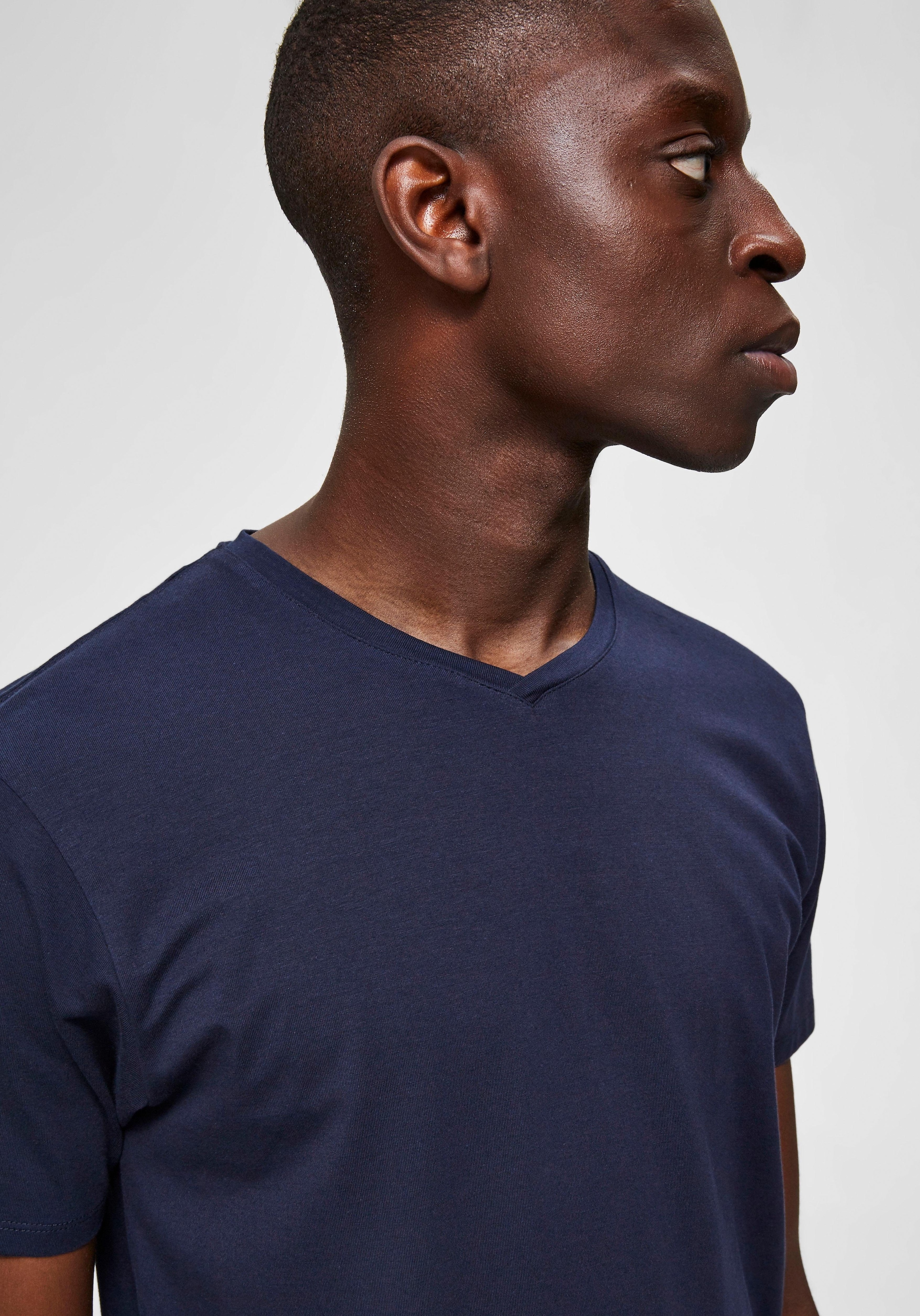 SELECTED HOMME V-Shirt »SLHNEWPIMA SS V-NECK TEE B NOOS«