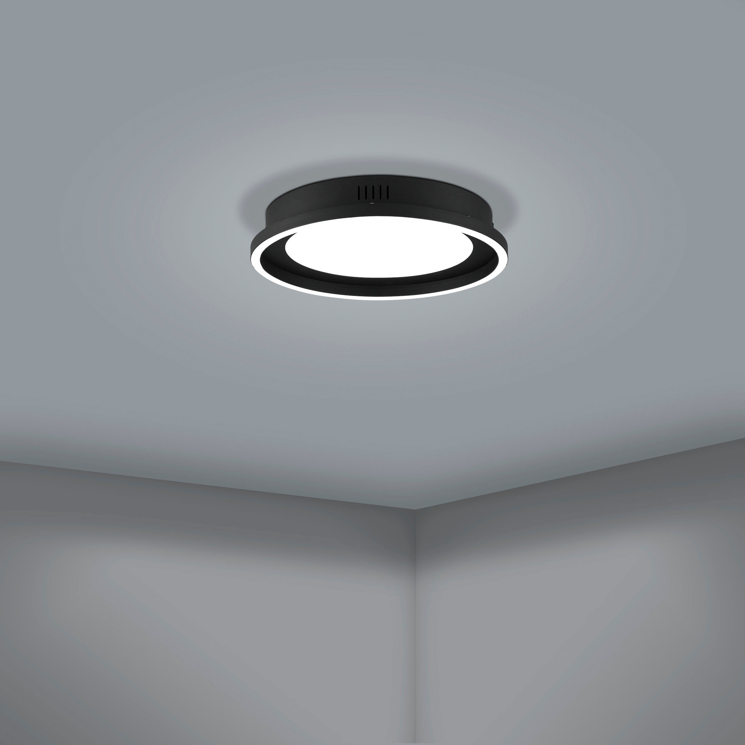 EGLO LED-Deckenleuchte »CALAGRANO« in schwarz aus Stahl / inkl. und inkl. LED  fest integriert - 11,5 Watt und 10 Watt, Durchm. ca. 38 cm online kaufen |  mit 3 Jahren XXL Garantie