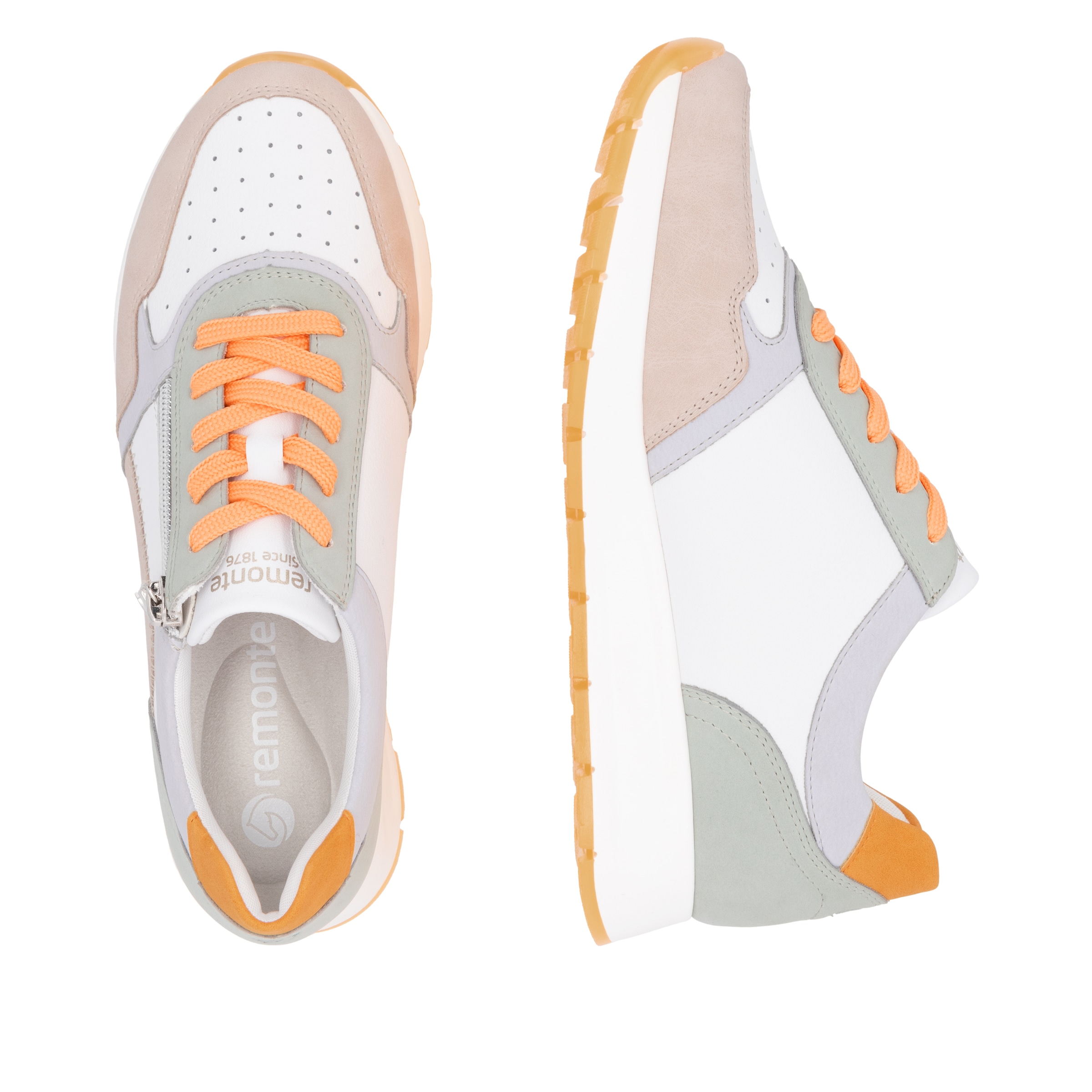 Remonte Keilsneaker, Freizeitschuh, Halbschuh, Schnürschuh mit gepolstertem Schaftrand