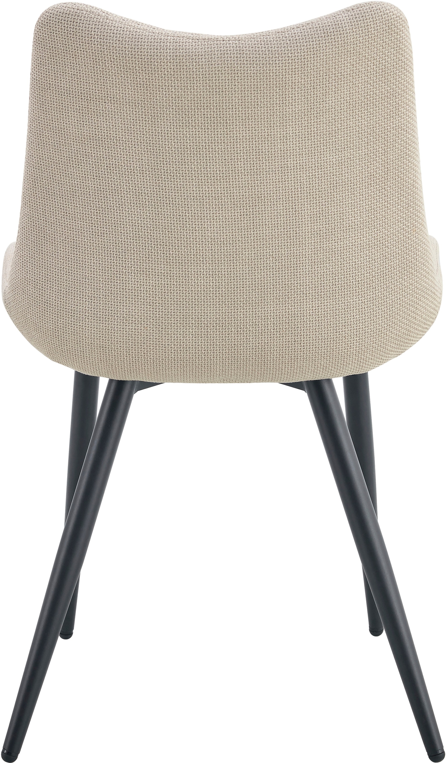 Home affaire Esszimmerstuhl »DAWSON, 2er Set, mit Metallgestell in matt schwarz« (Set) 2 Stk.in verschiedenen Farben, Belsatbarkeit pro Stuhl 120 kg
