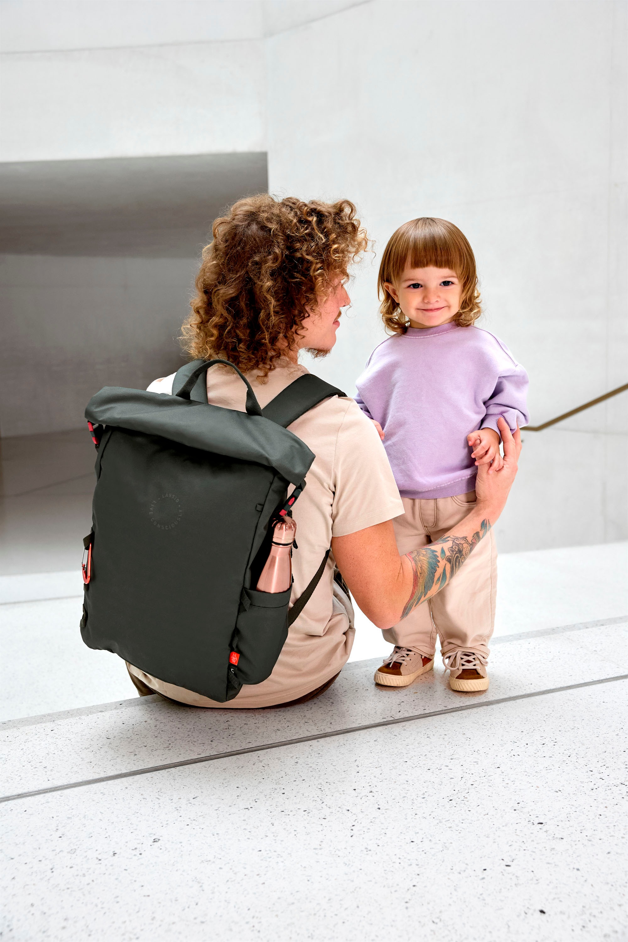 LÄSSIG Wickelrucksack »Green Label, Outdoor Rolltop Backpack, dark olive«