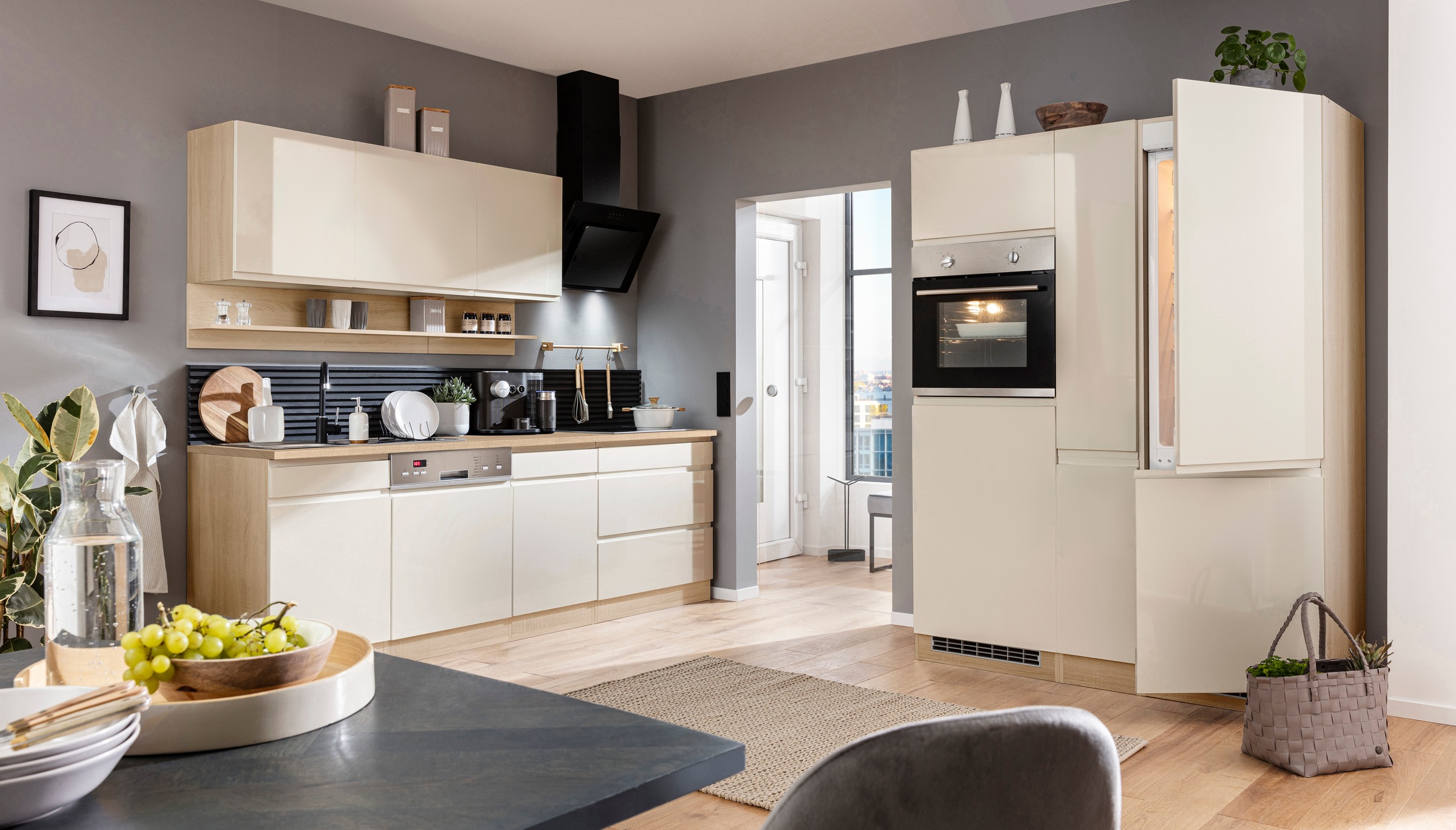 KOCHSTATION Küchenzeile »KS-Virginia« Breite 390 cm, ohne E-Geräte