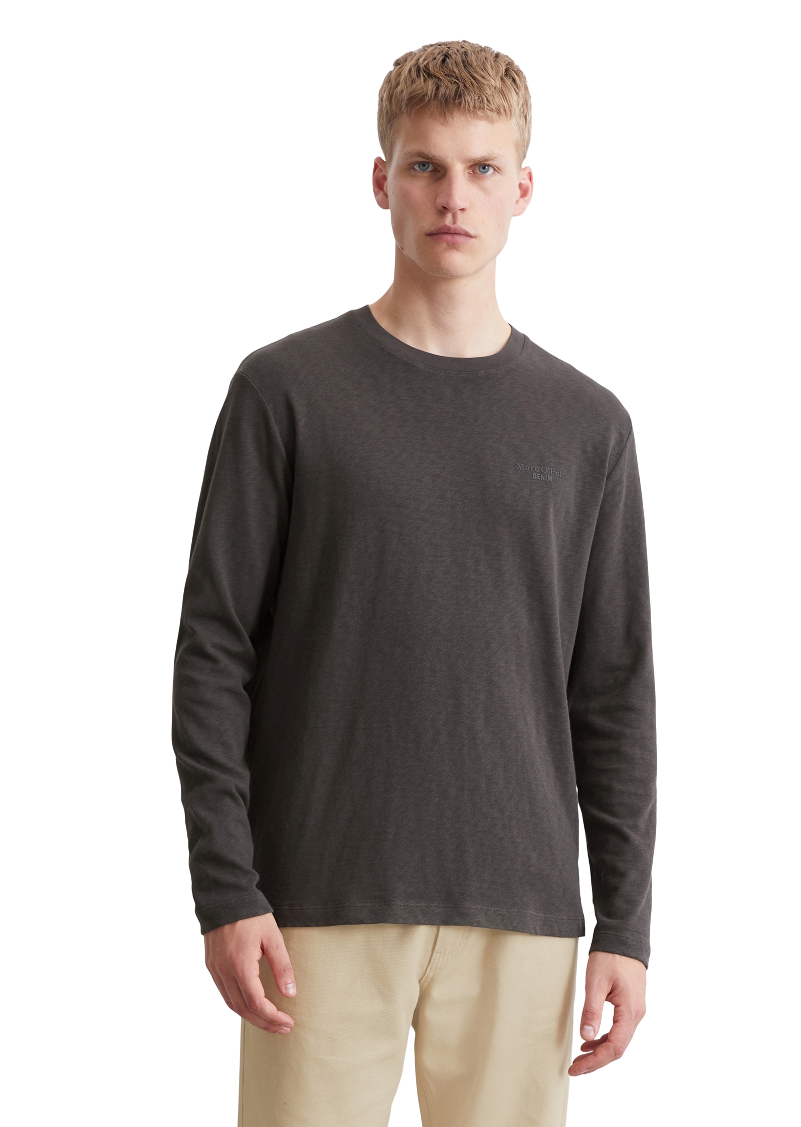 Longsleeve, In angenehm softer und schwerer Slub-Jersey-Qualität