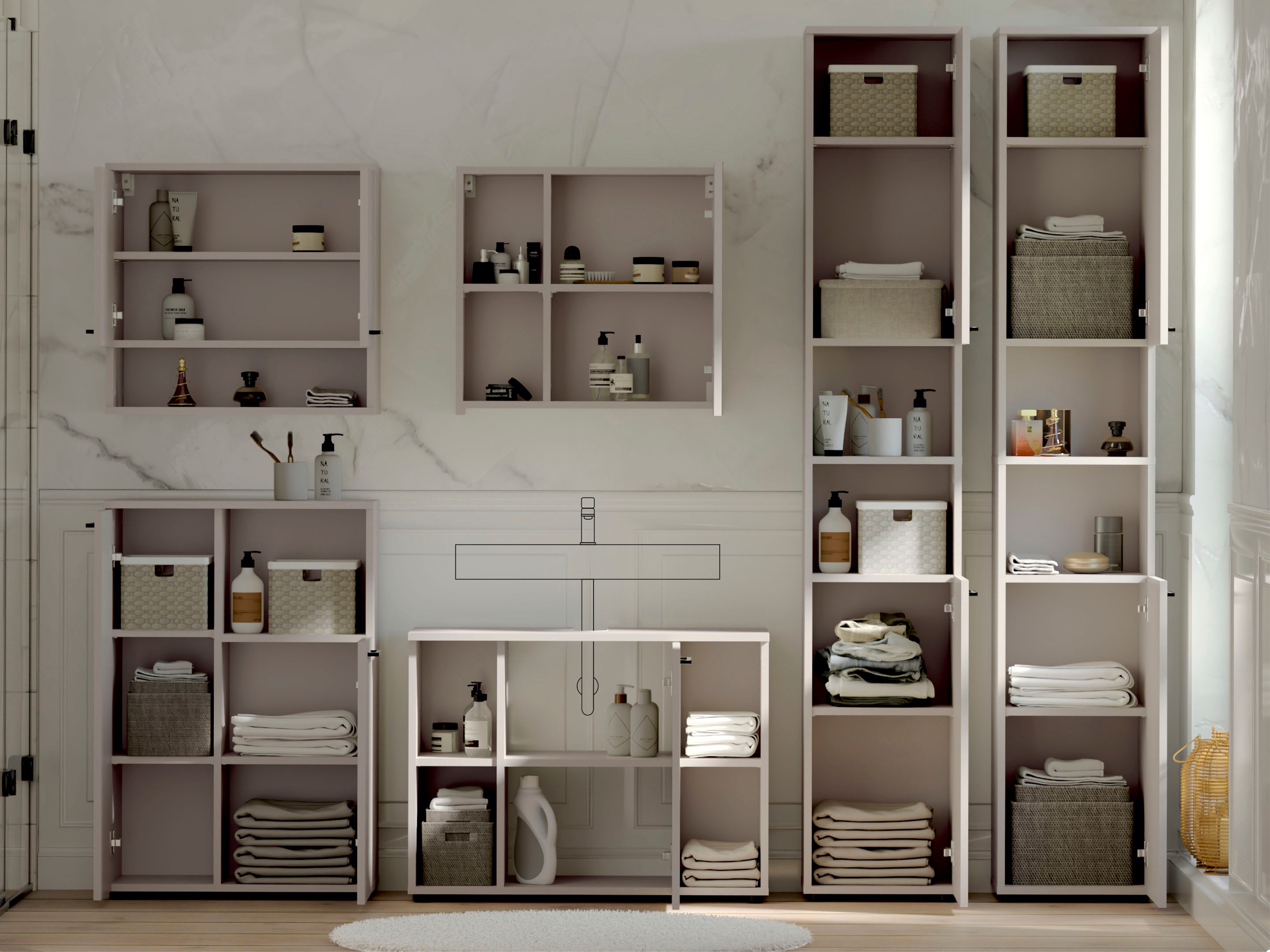 RESPEKTA Badezimmer-Set »Tilda« 6 Stk. tlg.