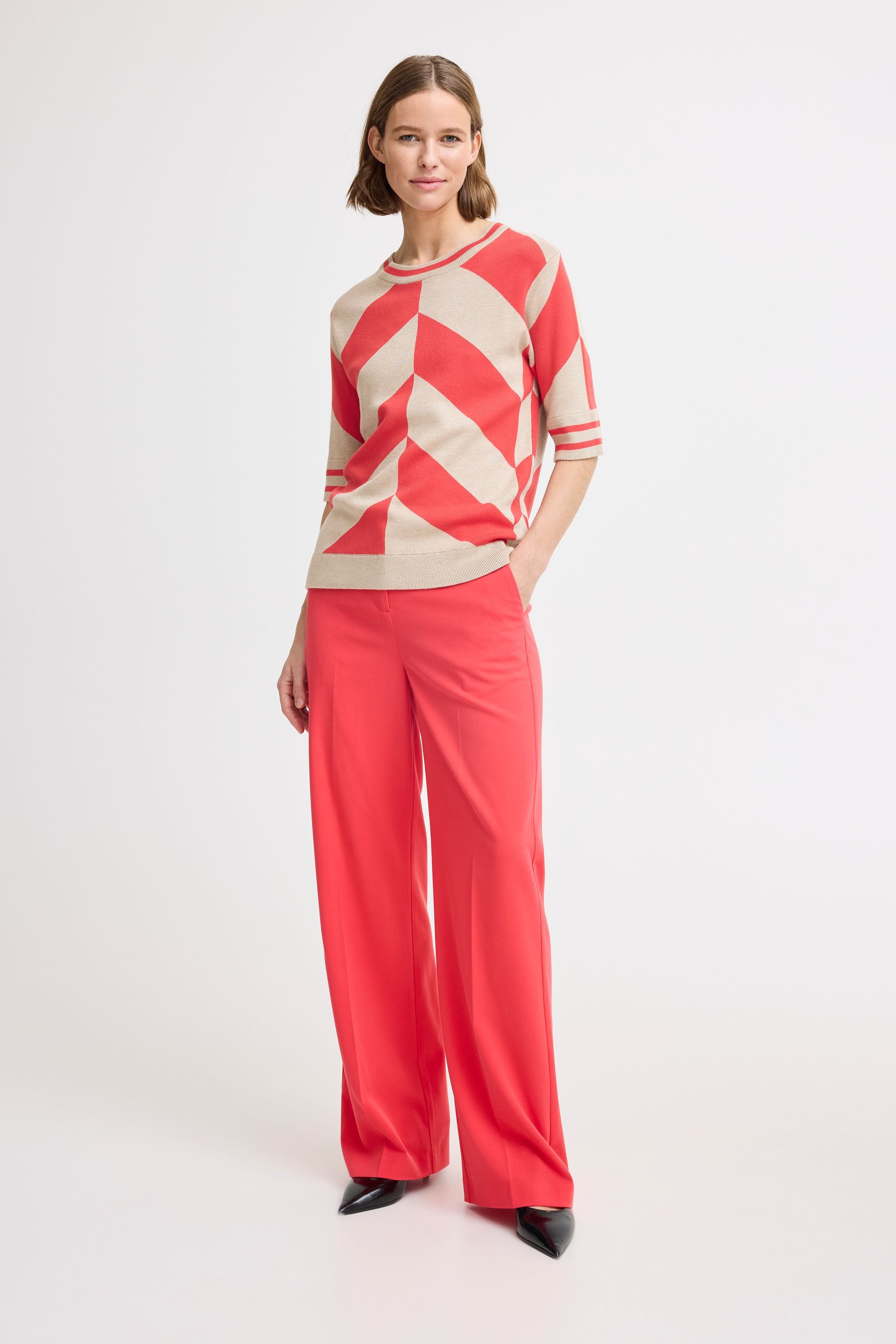 b.young Strickpullover »Strickpullover BYMMMORLA SS GEOMETRIC«