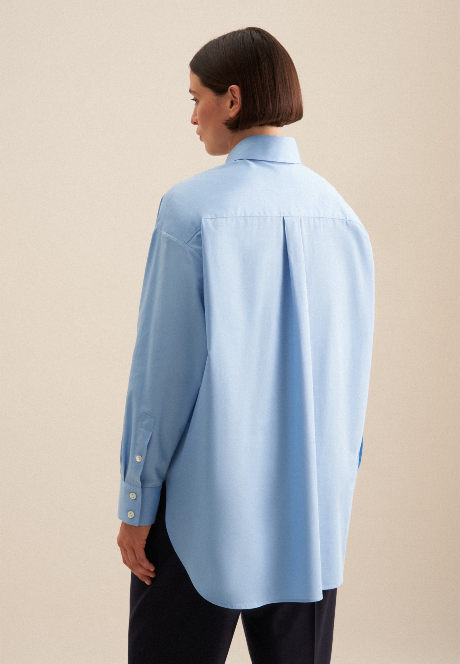 seidensticker Longbluse »Schwarze Rose«, Langarm Kragen Uni