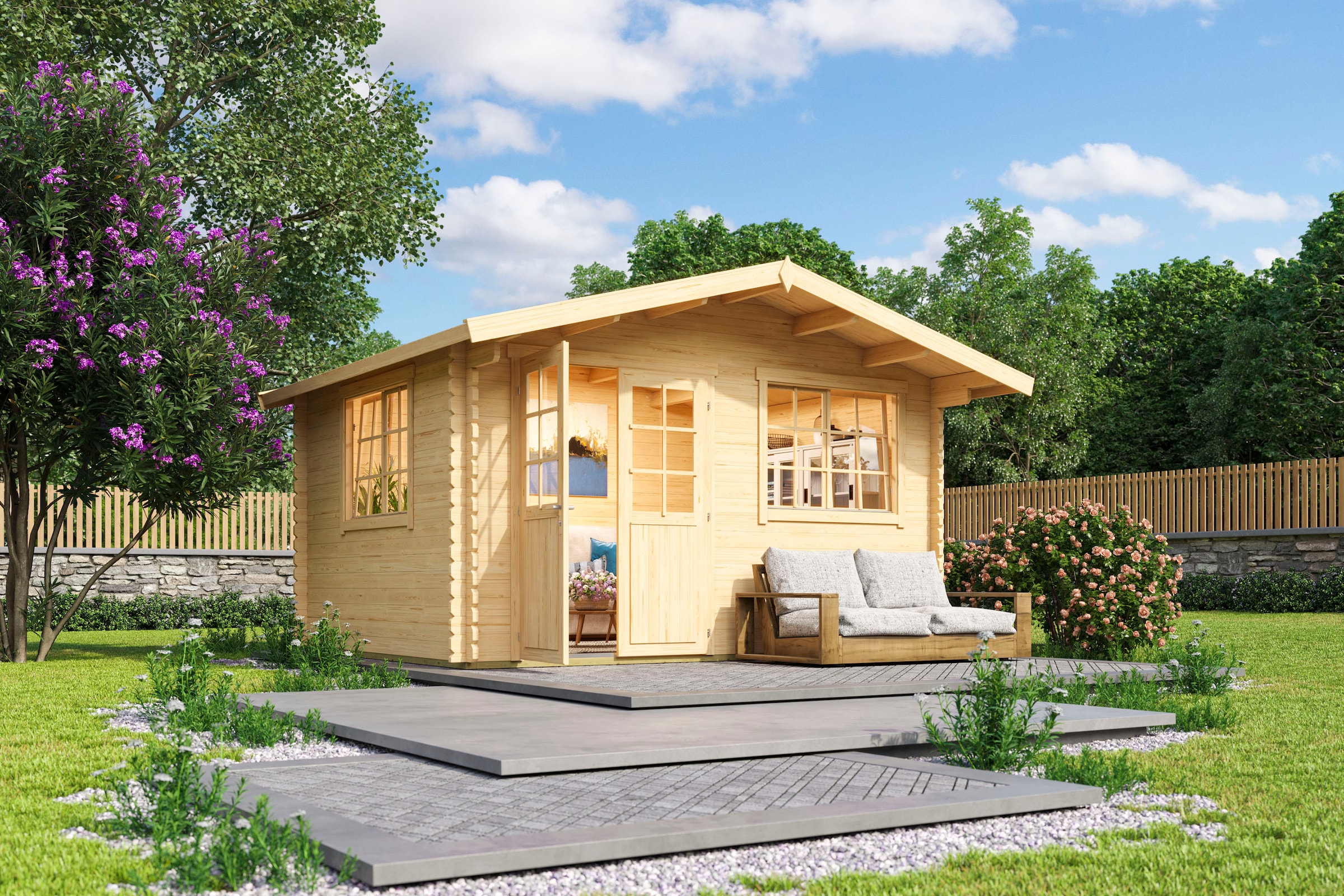 LASITA MAJA Gartenhaus »NORDERNEY 2«, (Set, inkl. Fussbodenbretter zum verlegen)