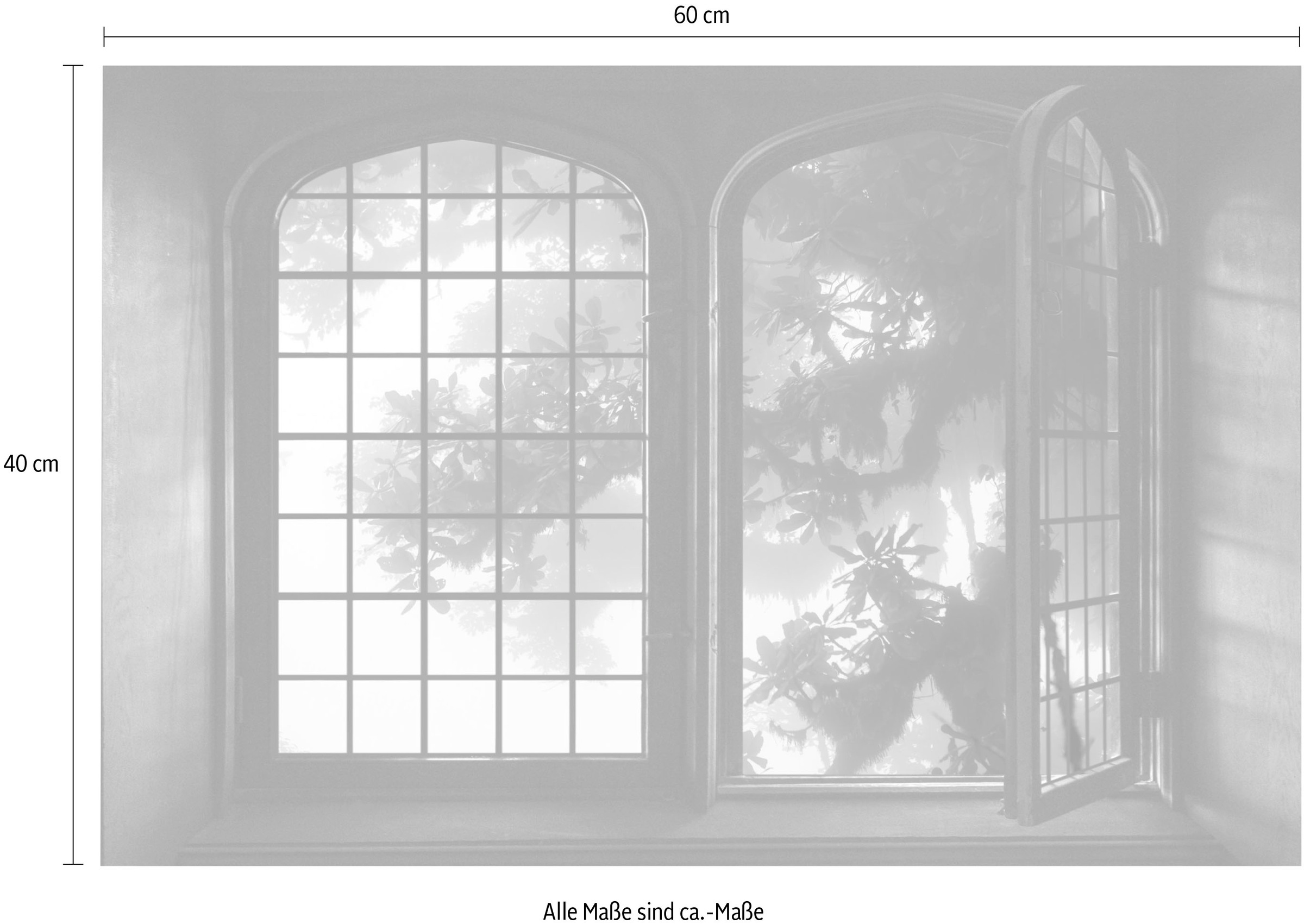 queence Wandsticker »Urwald« Wandsticker, Wandbild, selbstklebend, 3D, Fenster