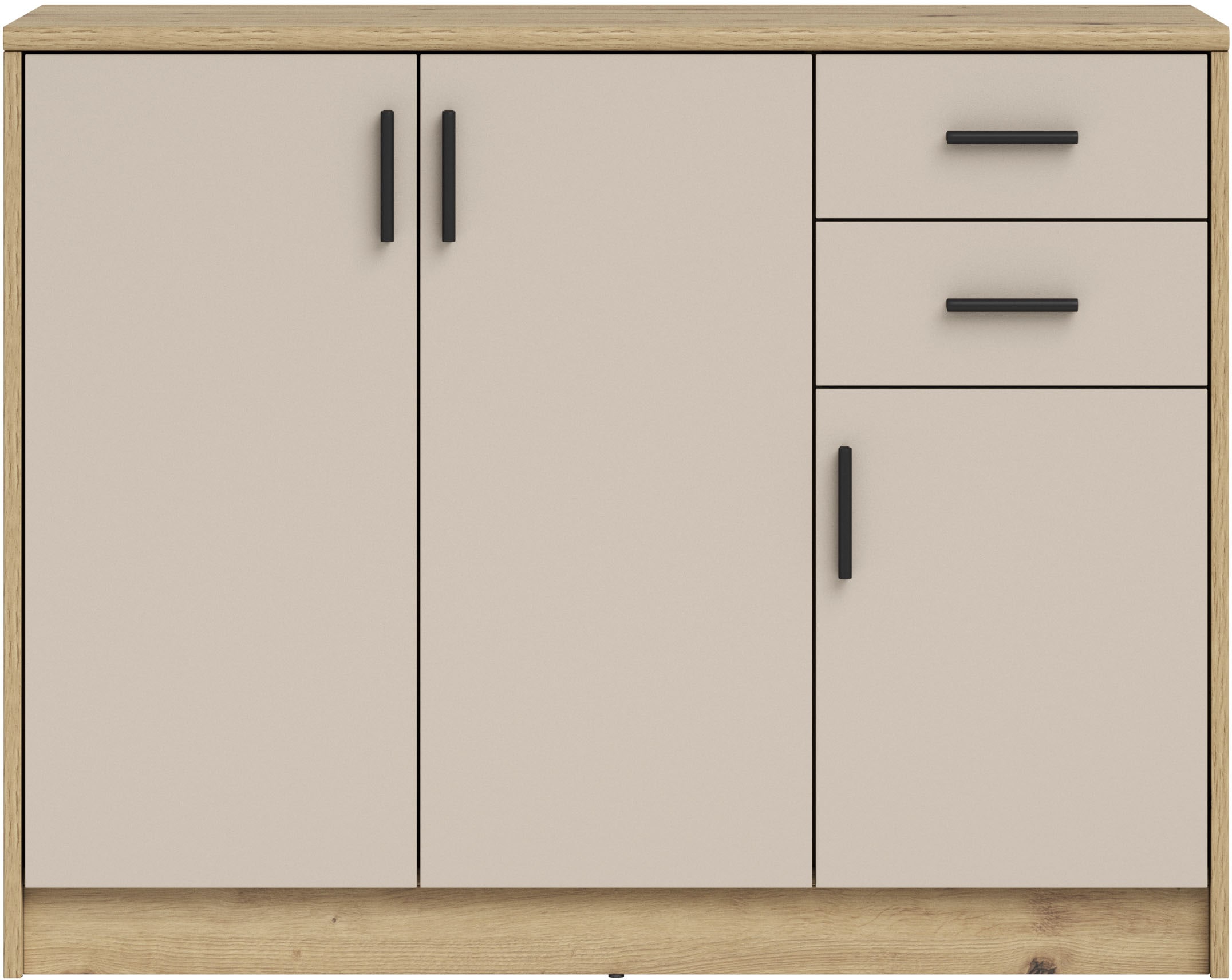 HBZ Sideboard »Nelly Kommode, BxHxT 109x86x50cm«, (1 St.), Breite 109cm, Einlegeböden verstellbar, foliert