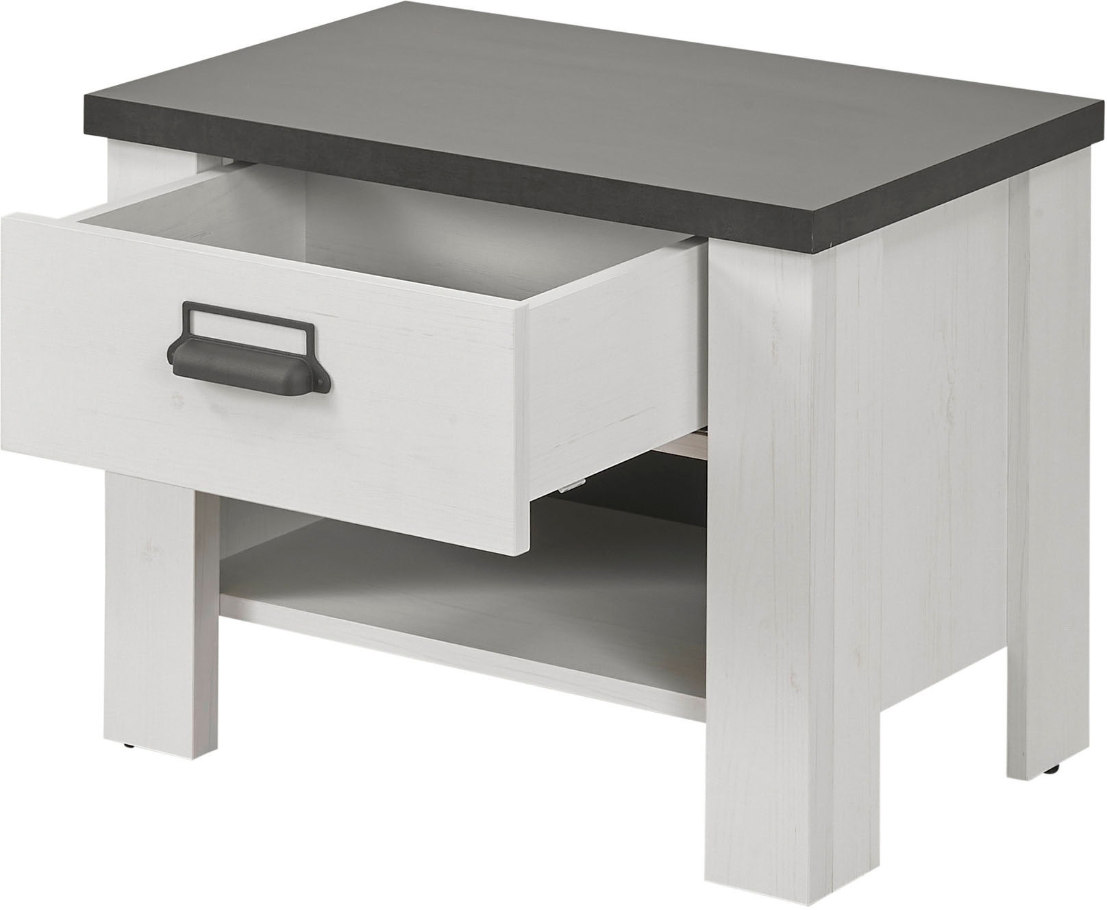 Home affaire Bettanlage »SHERWOOD« 3 Stk. tlg. Liegefläche Bett 180x200cm, 2 Nachttische mit jeweils 1 Schublade