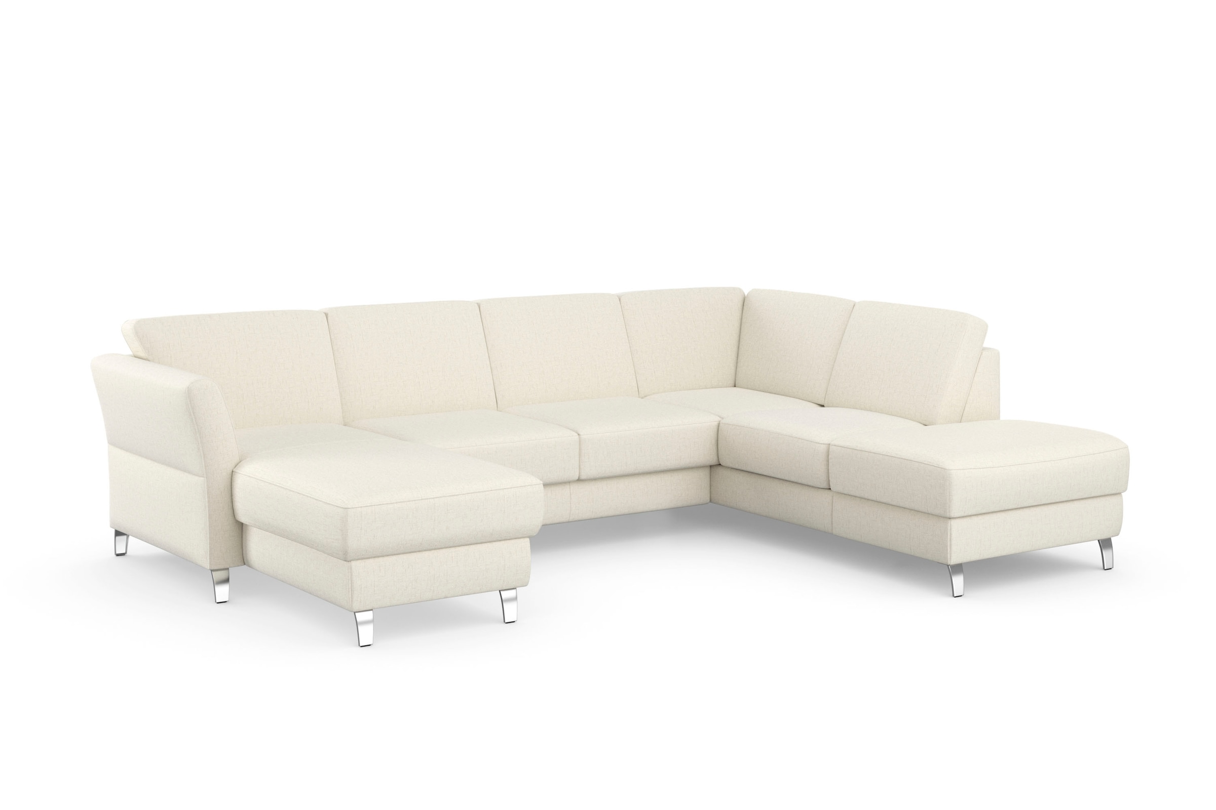 sit&more Wohnlandschaft »Visby U-Form«, Wahlweise mit Bettfunktion und Stauraum, frei im Raum stellbar