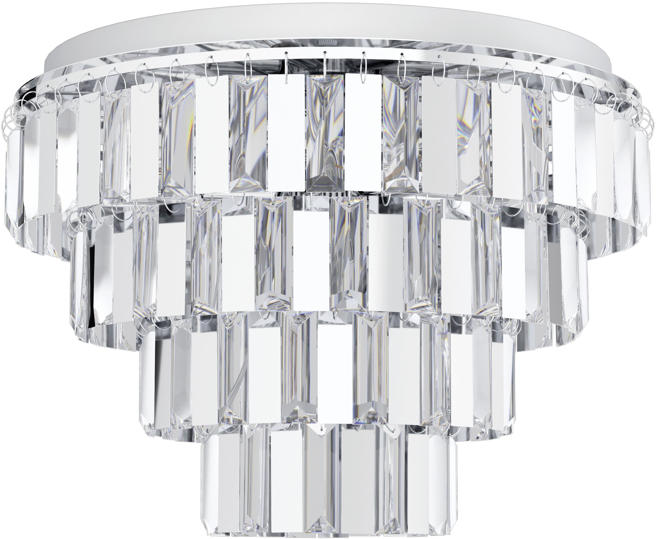 EGLO Deckenleuchte »ERSEKA Deckenlampe - Stahl - E14 - 7X40W - IP20« E14 1 Stk. Wohzimmerlampe, Esszimmerlampe, Flur, Schlafzimmer, H53,5 x Ø48,5 cm