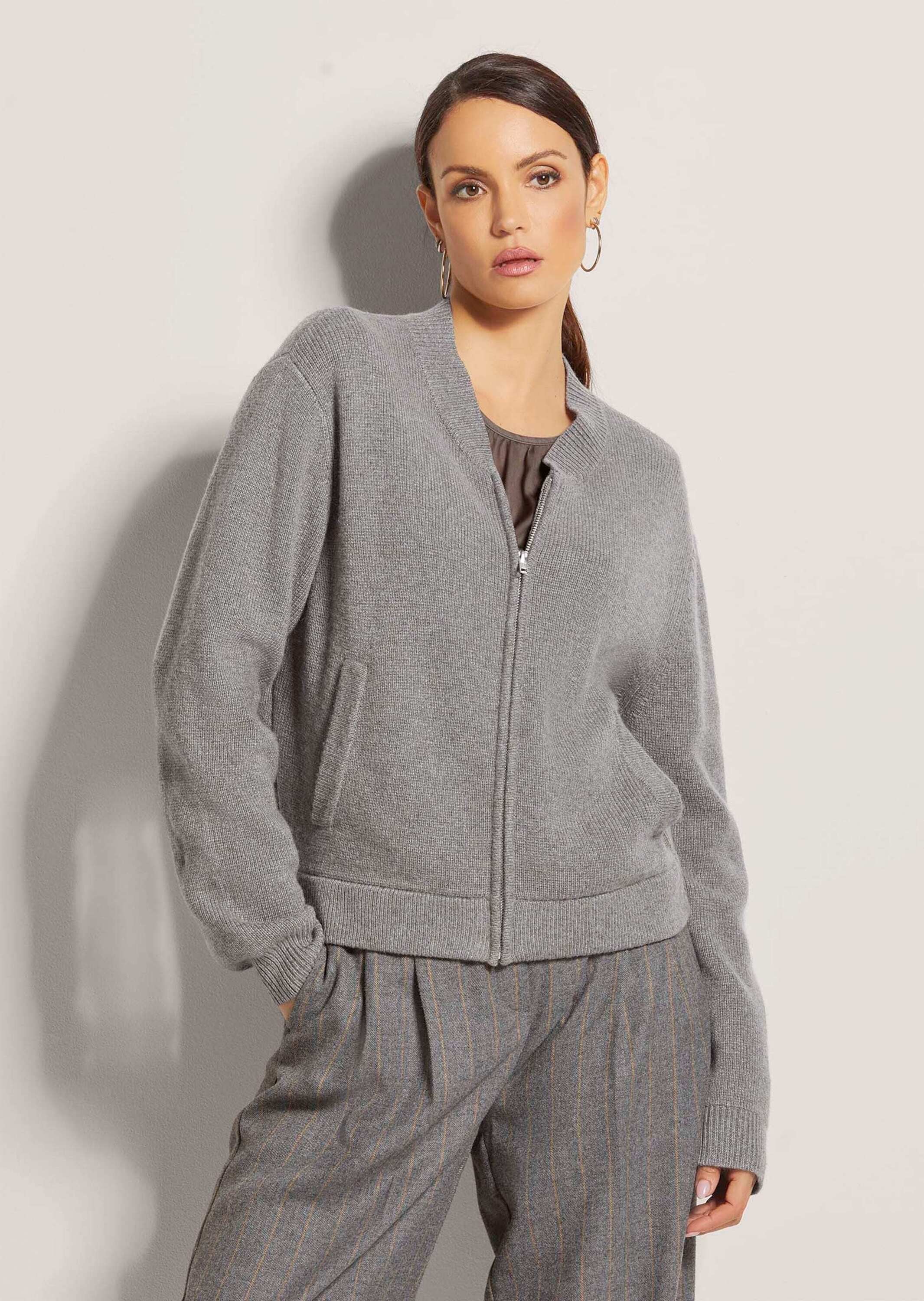 MADELEINE Strickjacke »Blouson Sportiver Strick-Blouson mit Reißverschluss«