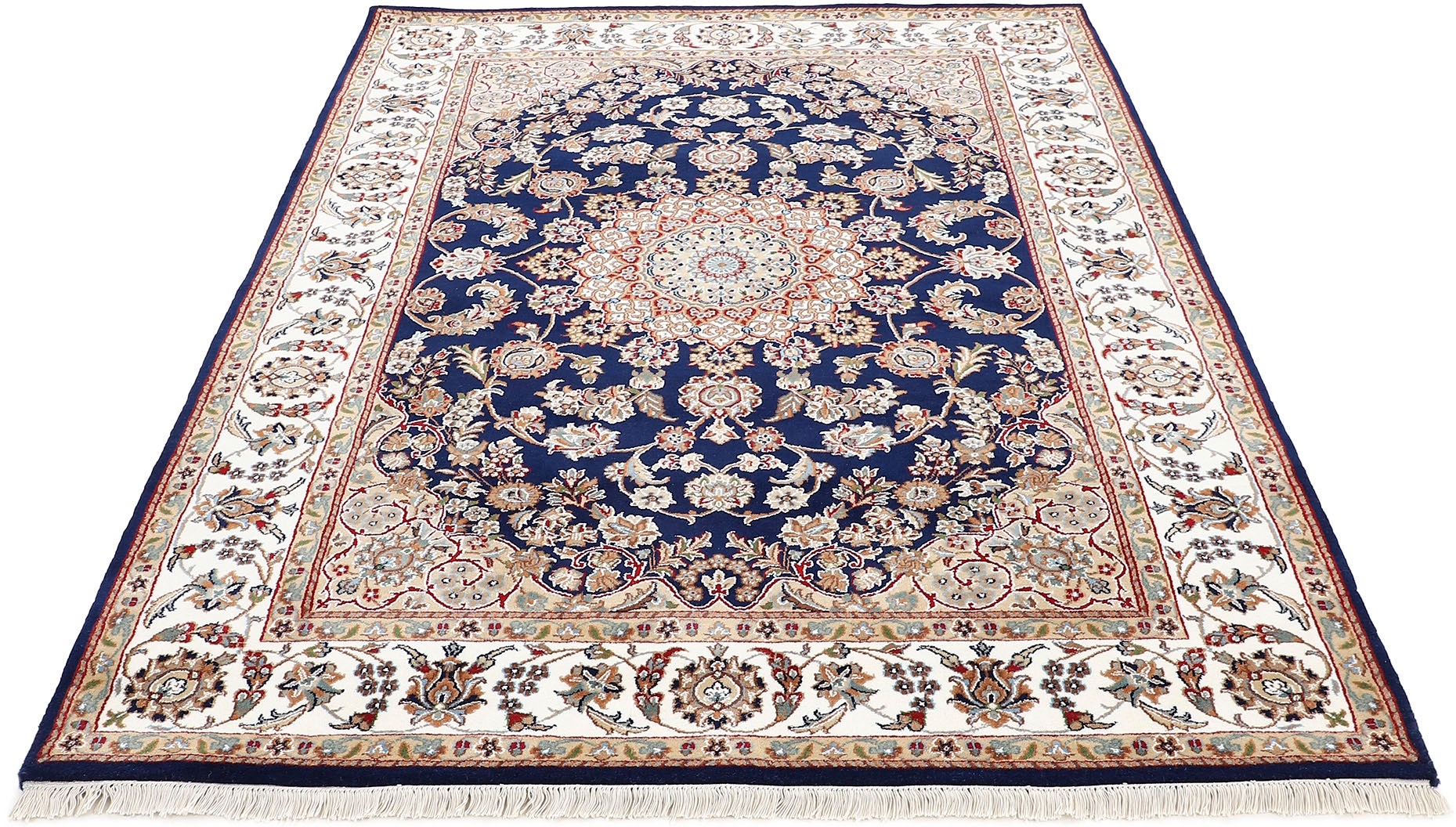 Woven Arts Orientteppich »Nain,  auch als Läufer«, rechteckig, 15 mm Höhe, handgeknüpft, Wohnzimmer, reine Wolle