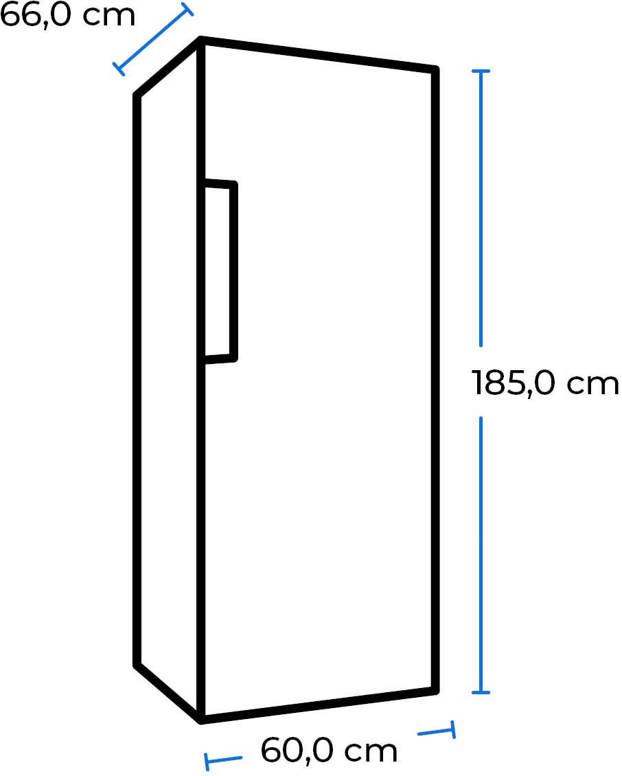 exquisit Gefrierschrank »GS295--H-040E inoxlook-az«, 185 cm hoch, 60 cm breit, Türanschlag wechselbar
