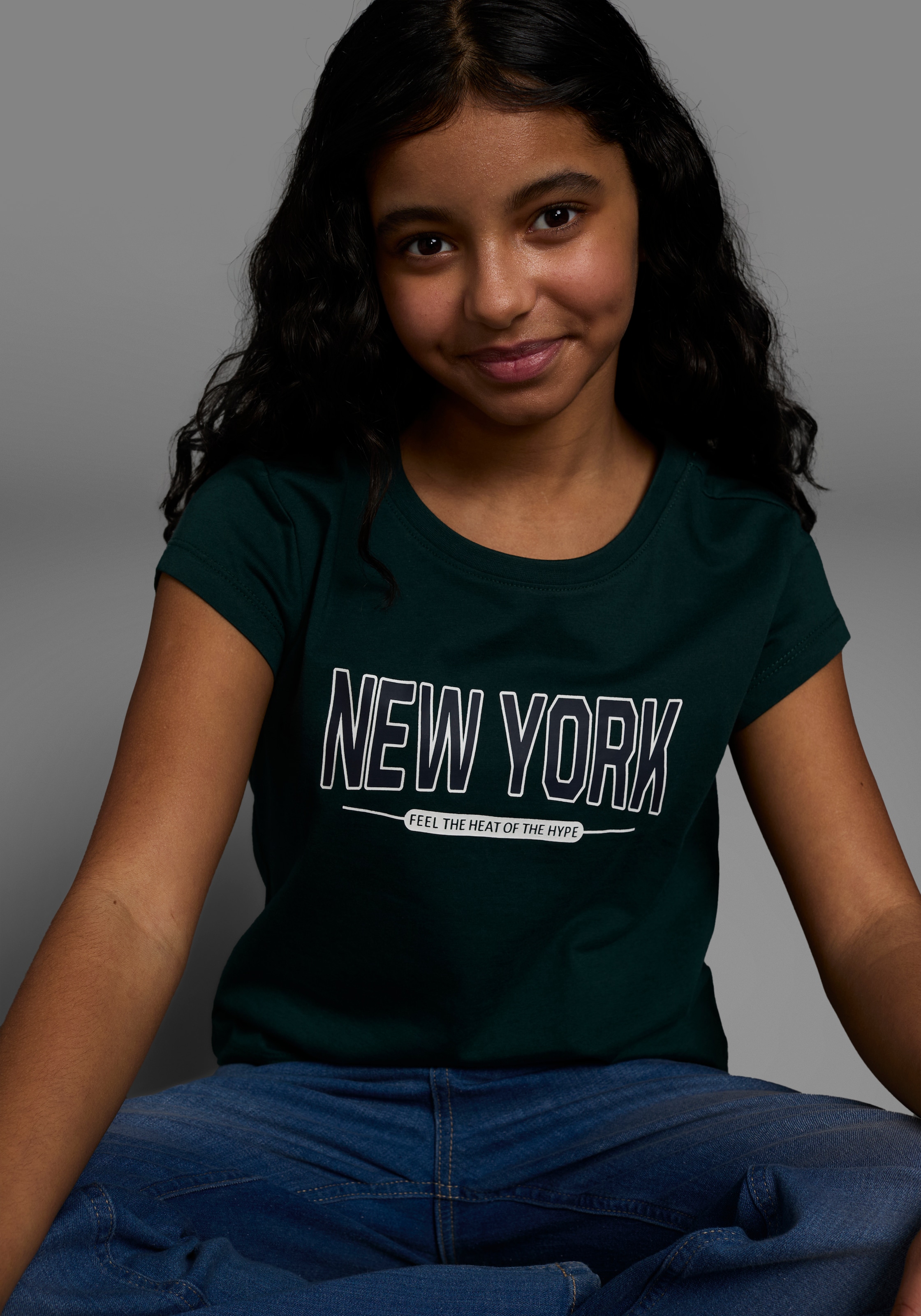 KIDSWORLD T-Shirt »New York - Print«, Kurzarm, gerade Passform, mit stylischem Druck
