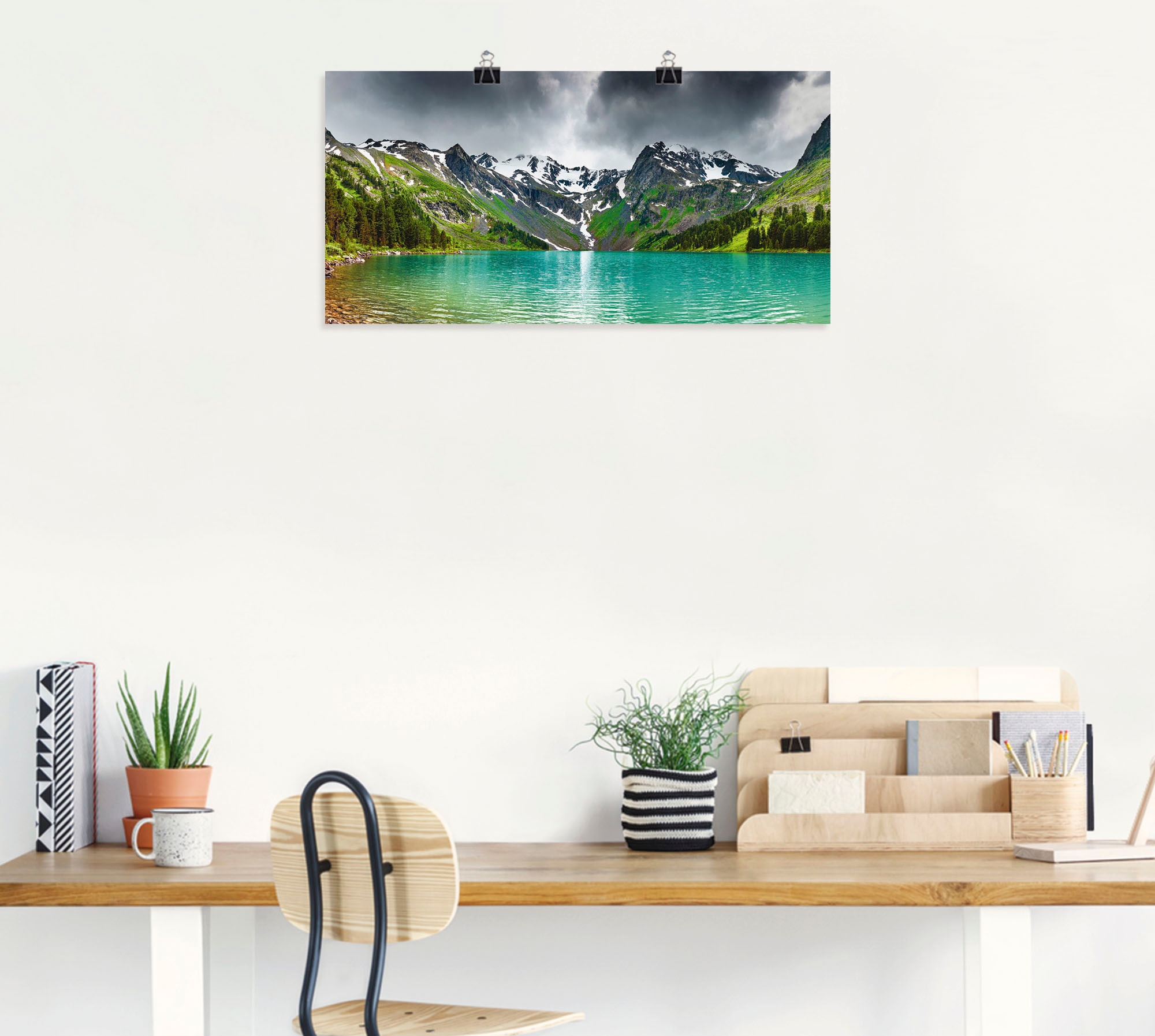 Artland Wandbild »Bergsee«, Berge, (1 St.), als Alubild, Outdoorbild, Leinwandbild, Poster in verschied. Größen