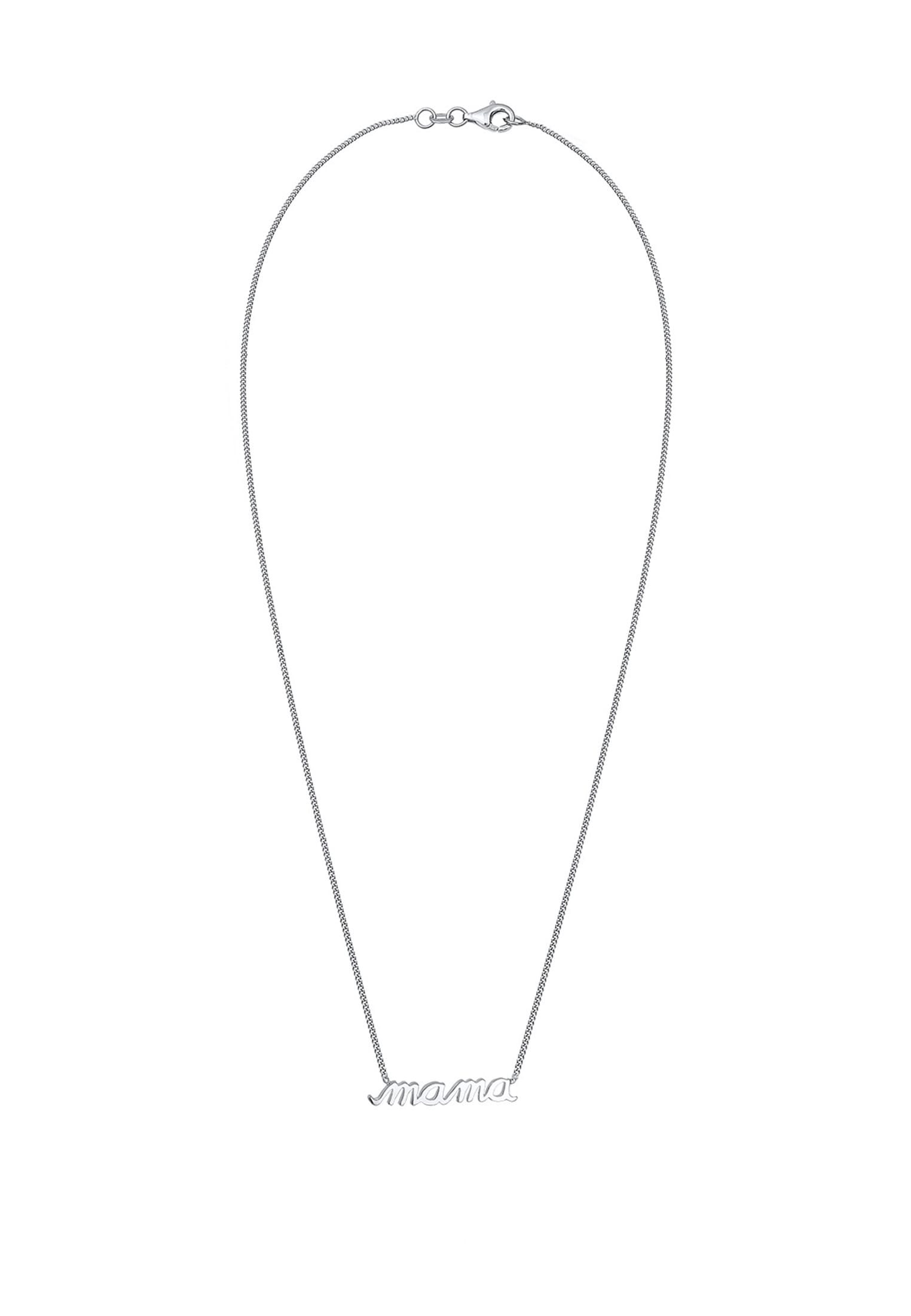 Elli Kette mit Anhänger »Halskette Schriftzug Mom 925 Sterling Silber«