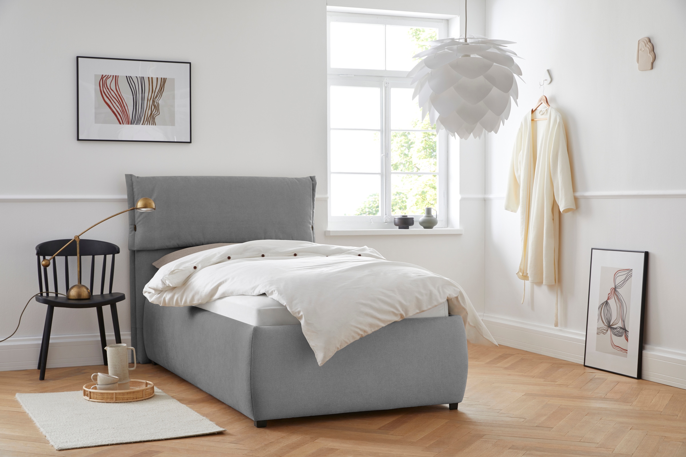 Home affaire Polsterbett »Jenson« als Bettgestell oder mit 3 Matratzenarten und Härtegraden