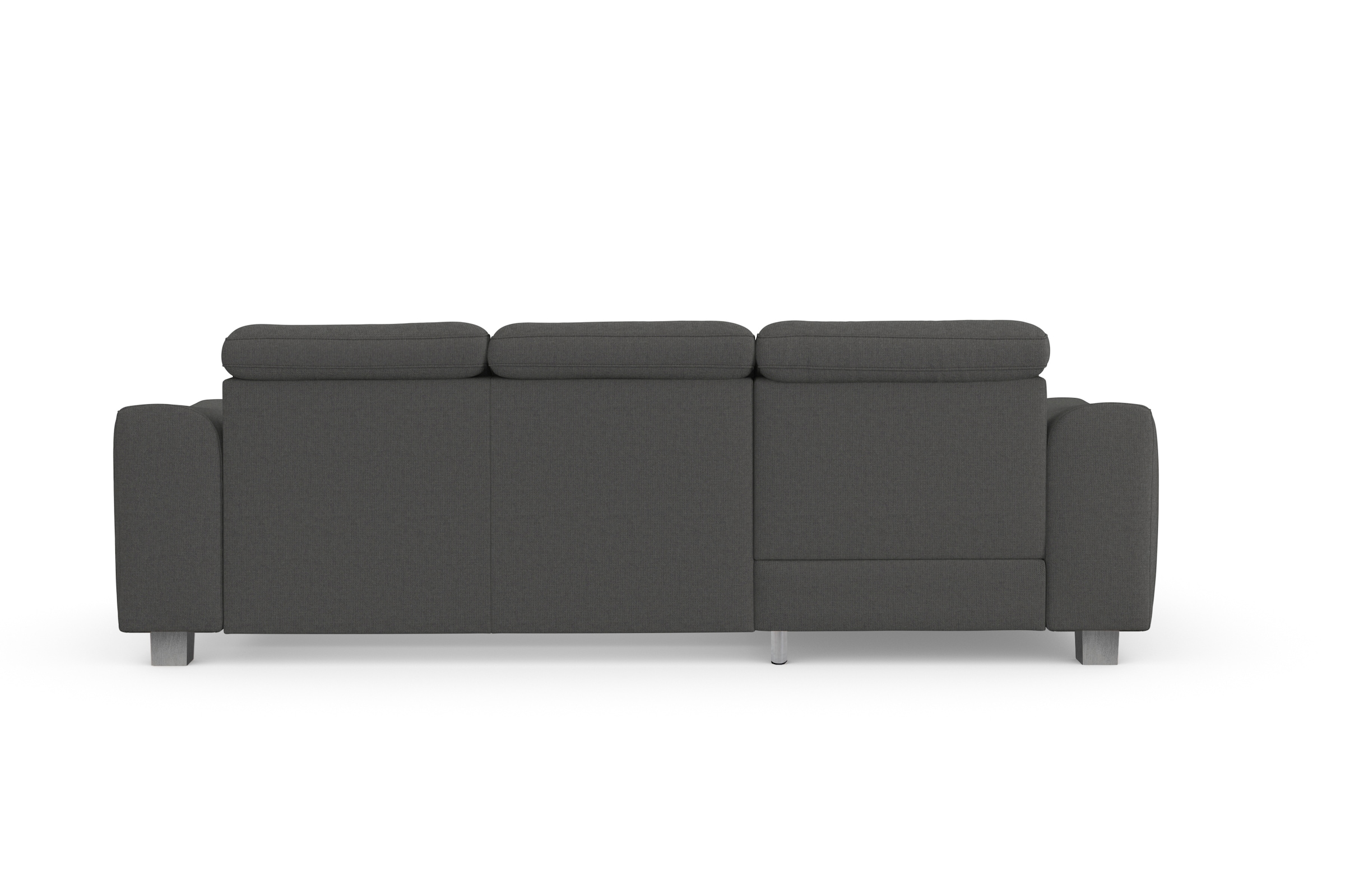 sit&more Ecksofa »Dundee L-Form«, mit Federkern und Edelstahlfüßen, wahlweise mit Kopfteilverstellung