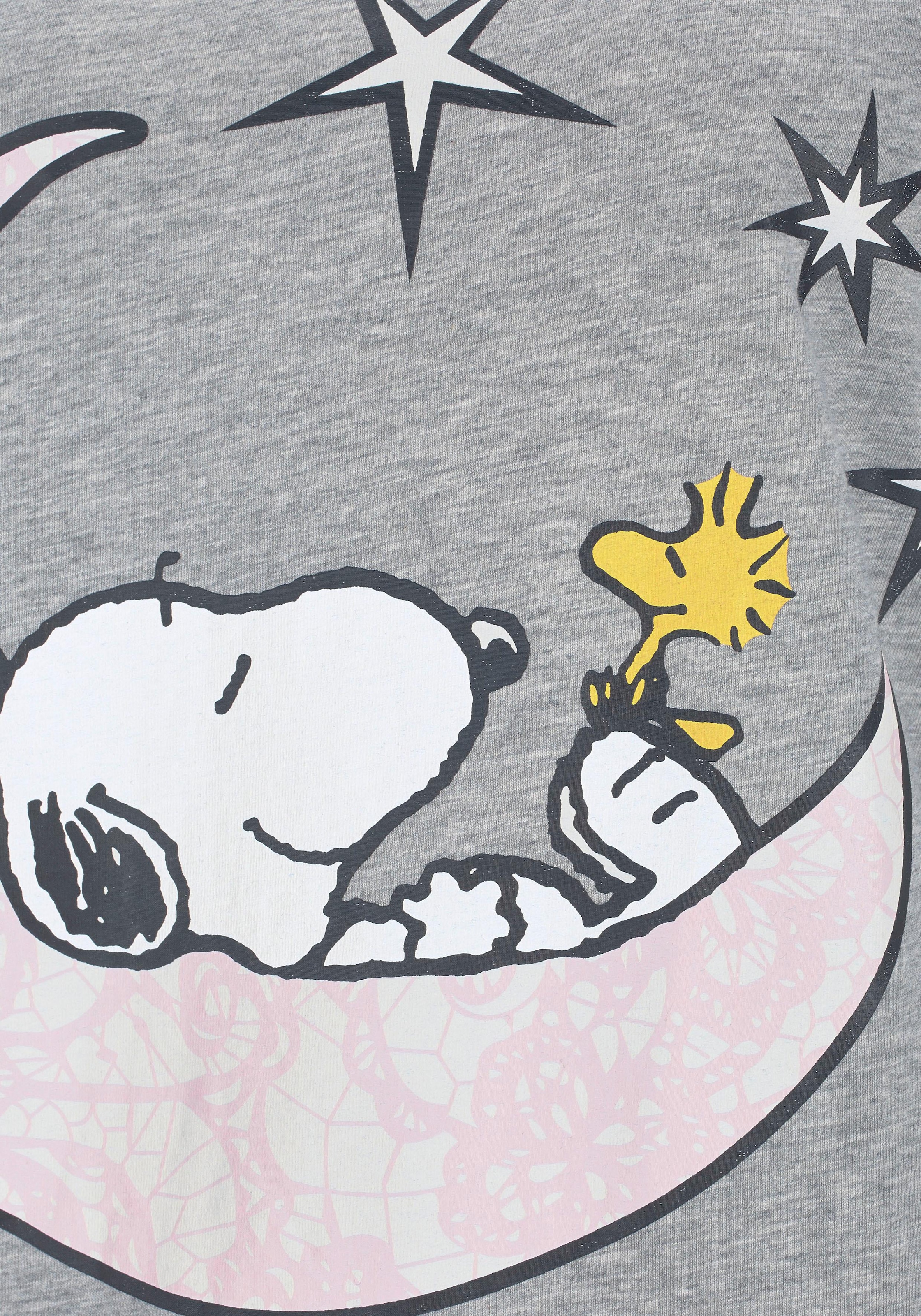 und Kräuselsäumen Nachthemd, bei Peanuts Snoopy-Print mit ♕