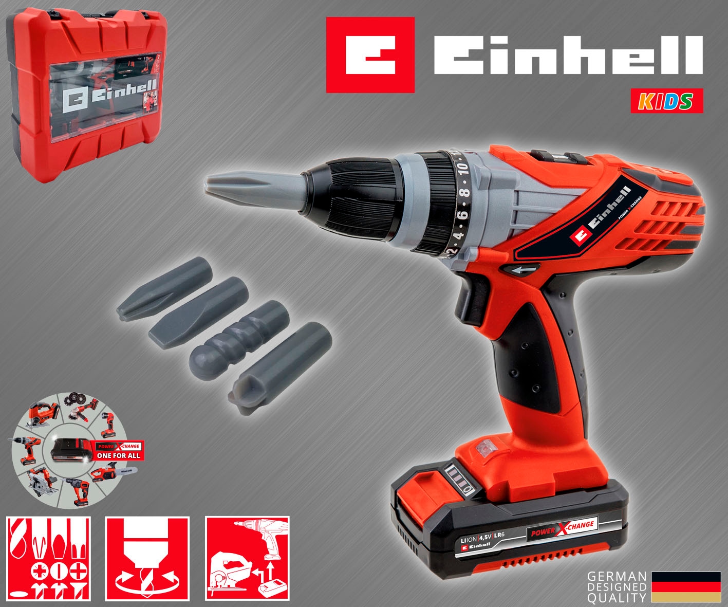 Happy People Kinder-Akkuschrauber »EINHELL Kids«, im Koffer