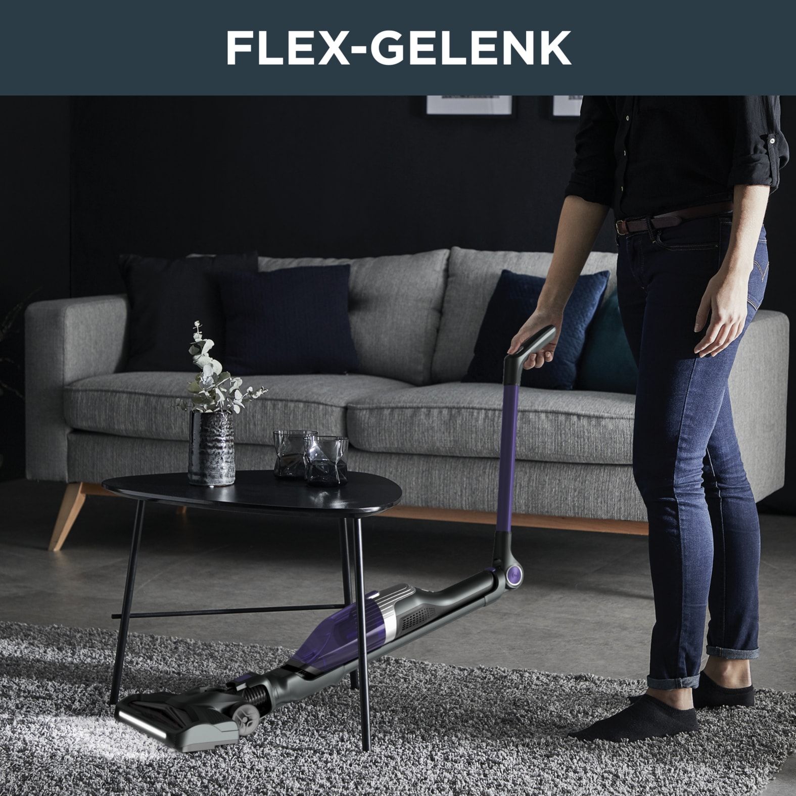 Rowenta Akku-Hand-und Stielstaubsauger »Xtrem Compact, leicht, sehr kompakt, Flex-Gelenk, lange Akku-Laufzeit«, leistungsstark, Bodenladestation, Multifunktionsreinigung, RH1238