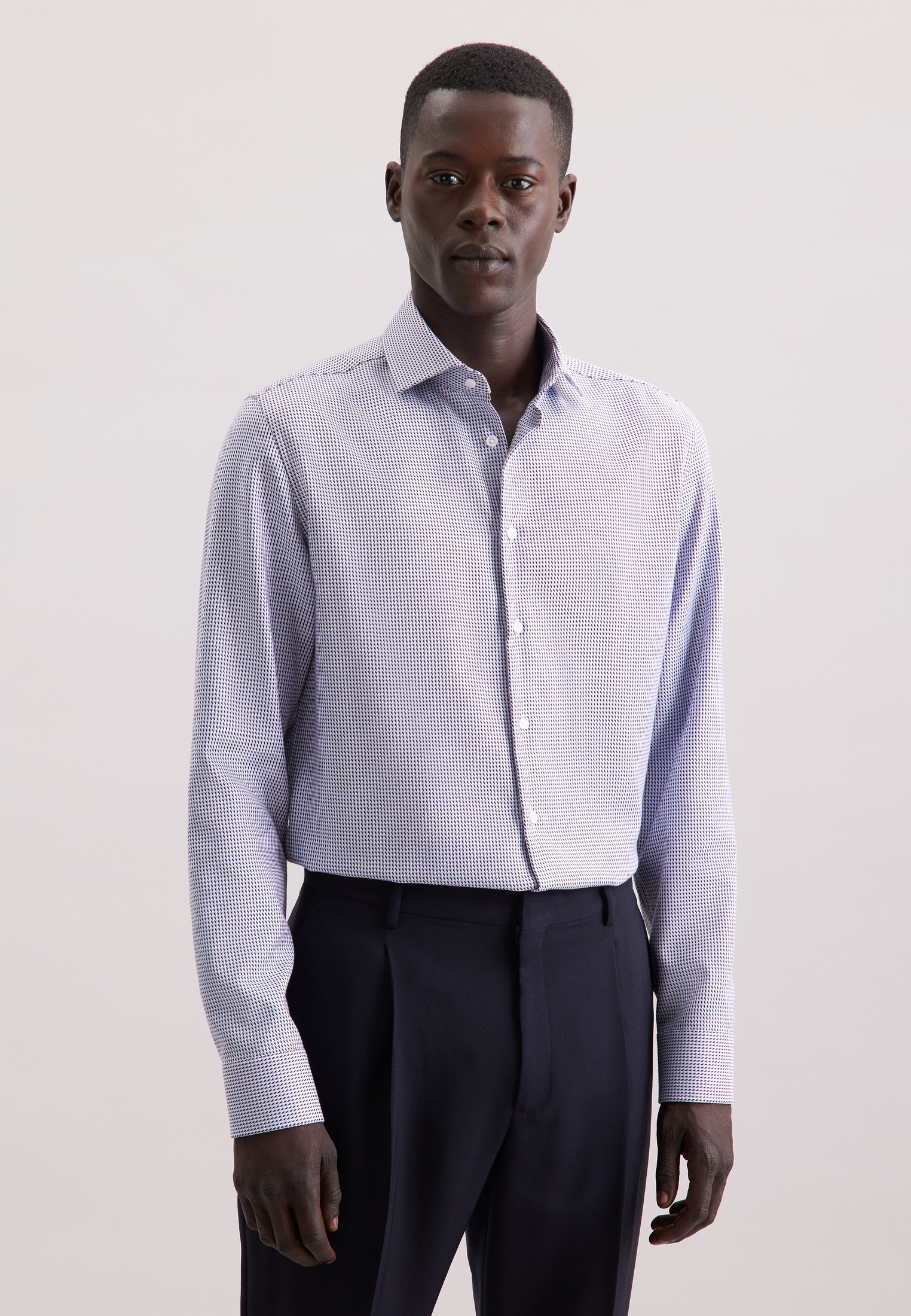 seidensticker Businesshemd »Schwarze Rose« Slim 1/1 Kentkragen Pepita