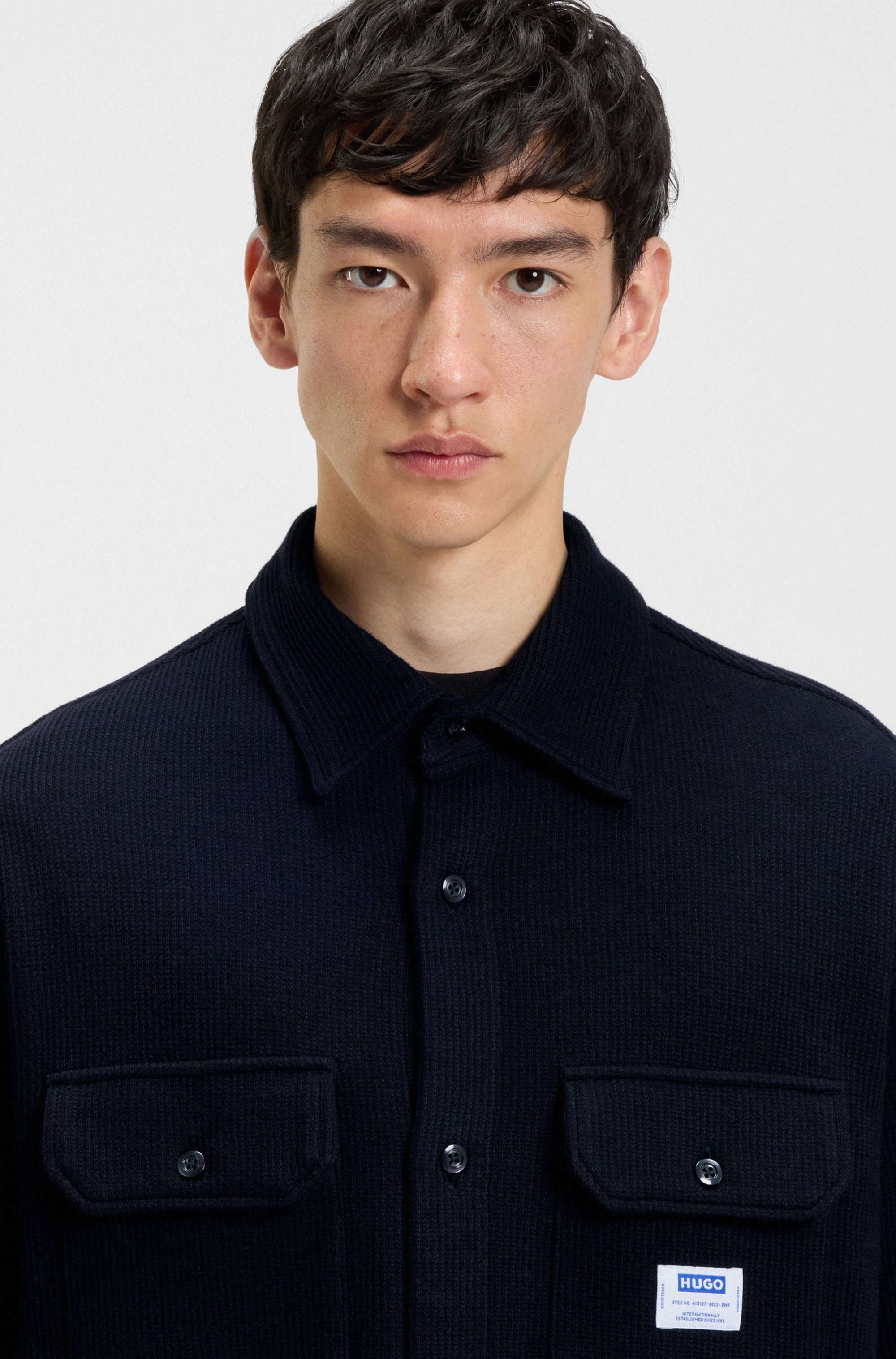 HUGO Blue Langarmhemd »Ekynone« Oversize Fit