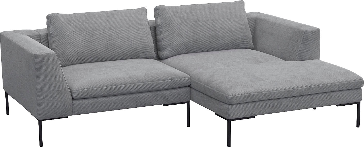 FLEXLUX Ecksofa »Loano, superbequemer Sitzkomfort durch Kaltschaum im Sitz, L-Form«, modernes Sofa, frei im Raum stellbar, lose Kissen, hoher Fuß