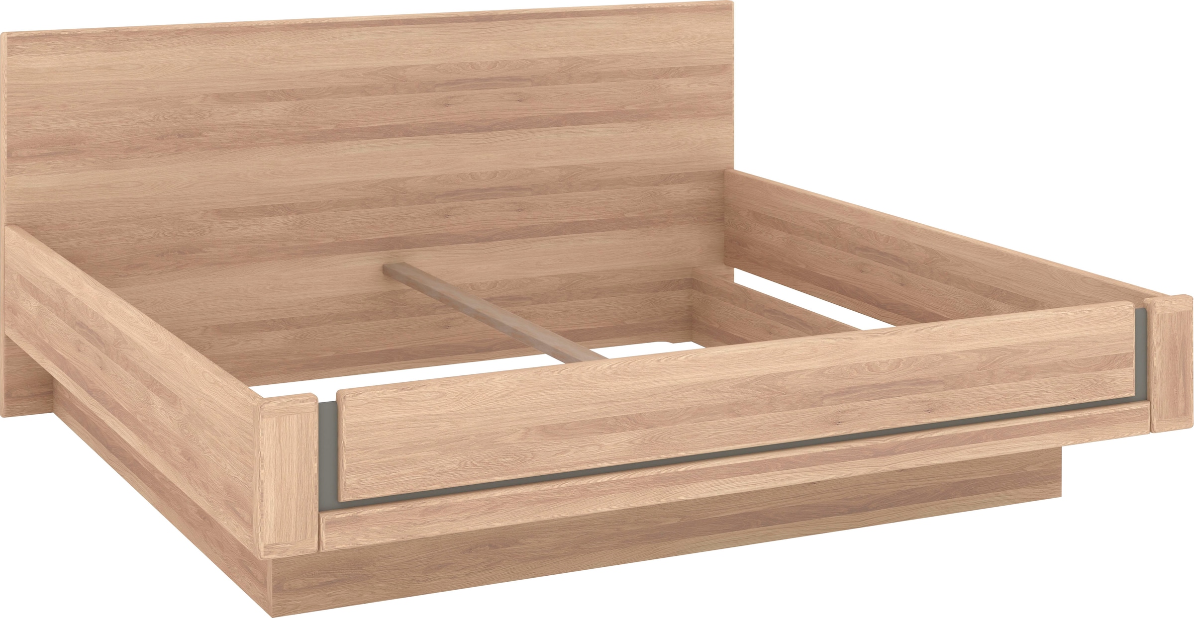 Musterring Holzbett »Sorrent, Bettgestell, Bettrahmen, teilmassiv Eiche«, (MADE IN GERMANY), Eiche teilmassiv, Liegehöhenverstellung, in schwebender Optik