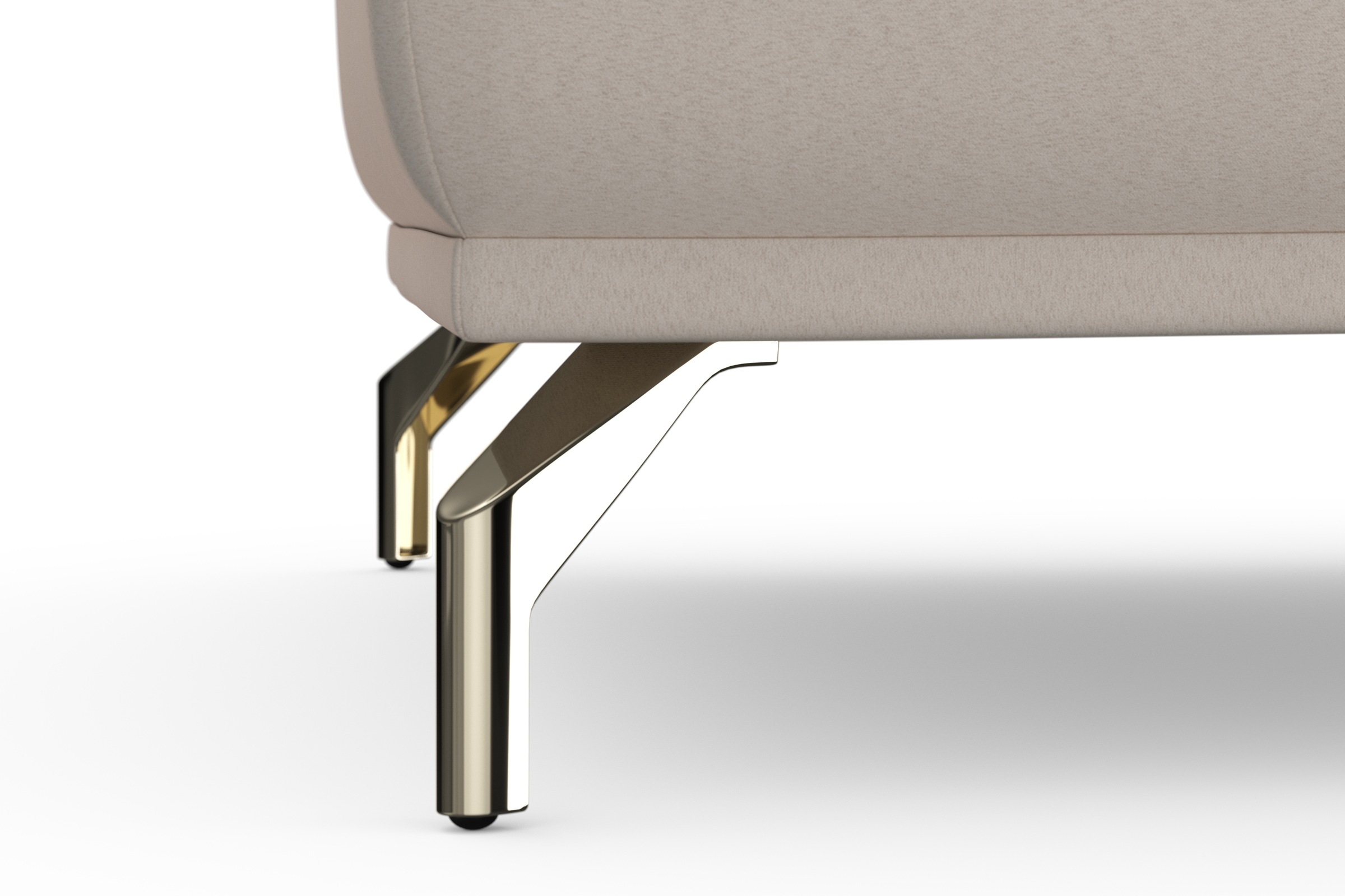 sit&more Hocker »Bailando«, mit Federkern und satinierten Nickelfüßen