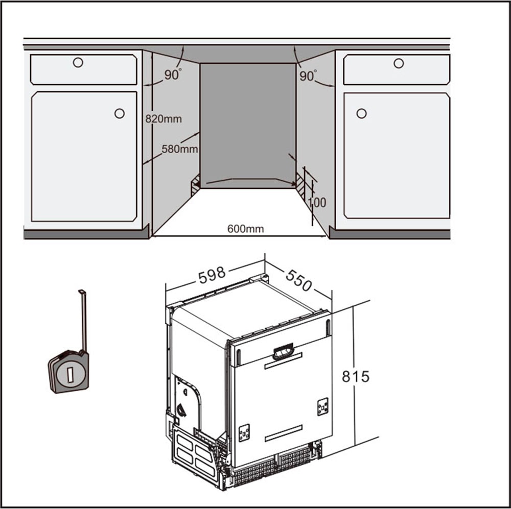 BASIC by Balculina Winkelküche »Yorki«, Stellmaße B/T 320x175/60 cm, wahlweise mit E-Geräten