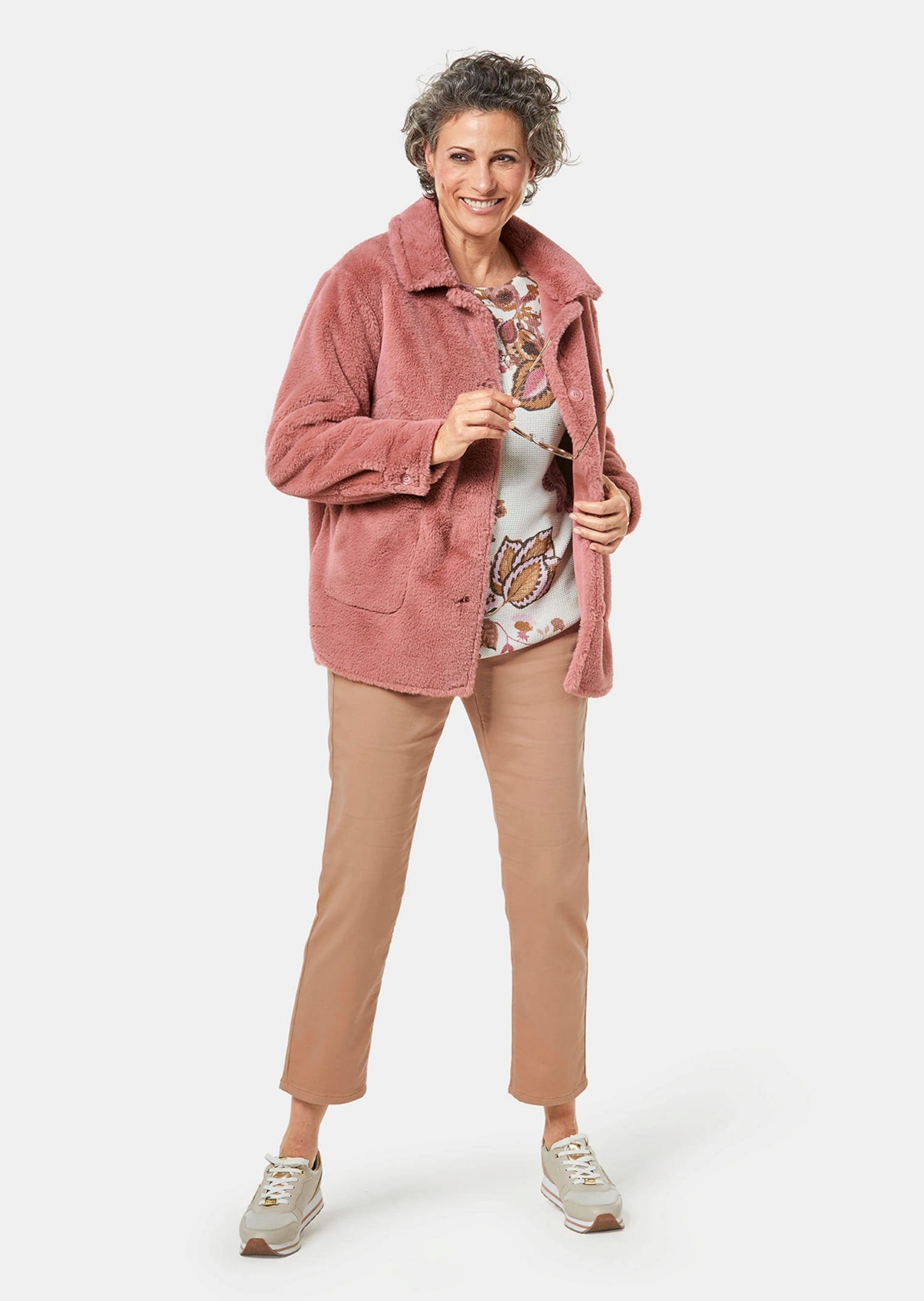 GOLDNER Kurzjacke »Kurzgröße Luxuriöse Fellimitatjacke« Ohne
