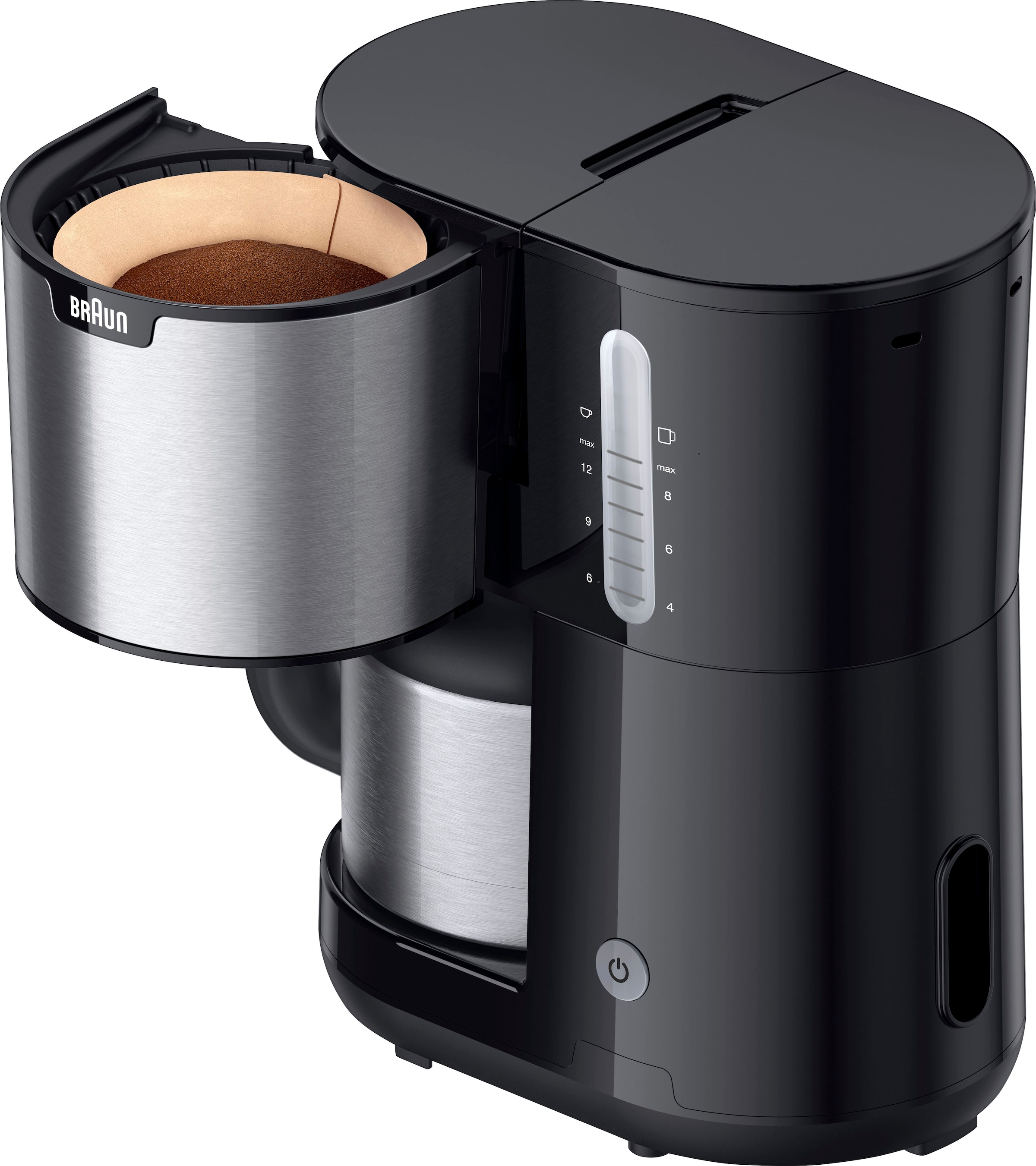 Braun Filterkaffeemaschine »PurShine KF1505 BK«, 1,2 l Kaffeekanne,  Papierfilter, Thermokanne schwarz mit 3 Jahren XXL Garantie