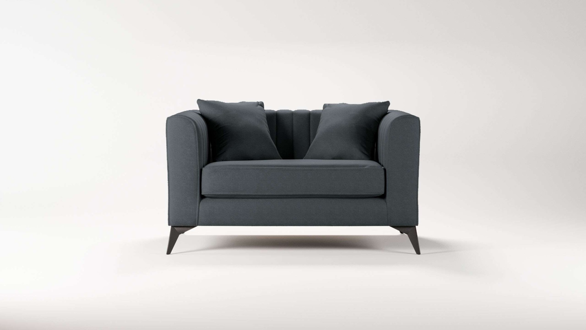 Places of Style Loveseat »MATTHEW Loungesessel, Maße B/T/H: 130/86/74 cm«, incl. Zierkissen, feine Steppung im Rücken, belastbar bis 200kg