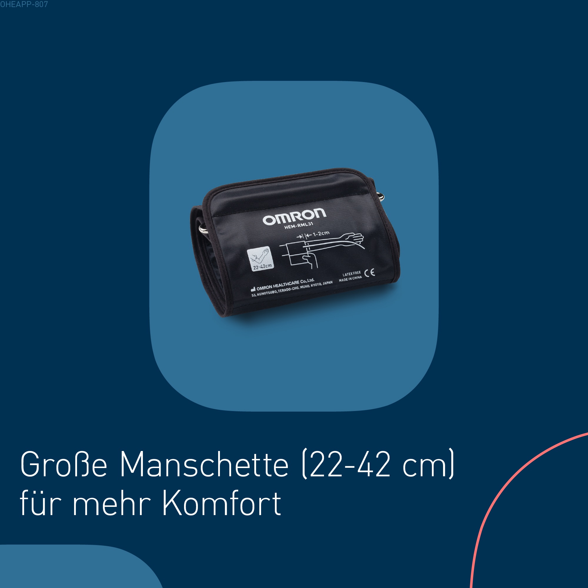 Omron Oberarm-Blutdruckmessgerät »X2+ Connect, Universalmanschette (22-42 cm), mit kostenloser App« Erkennt unregelmäßige Herzschläge, präzise, einfache Anwendung