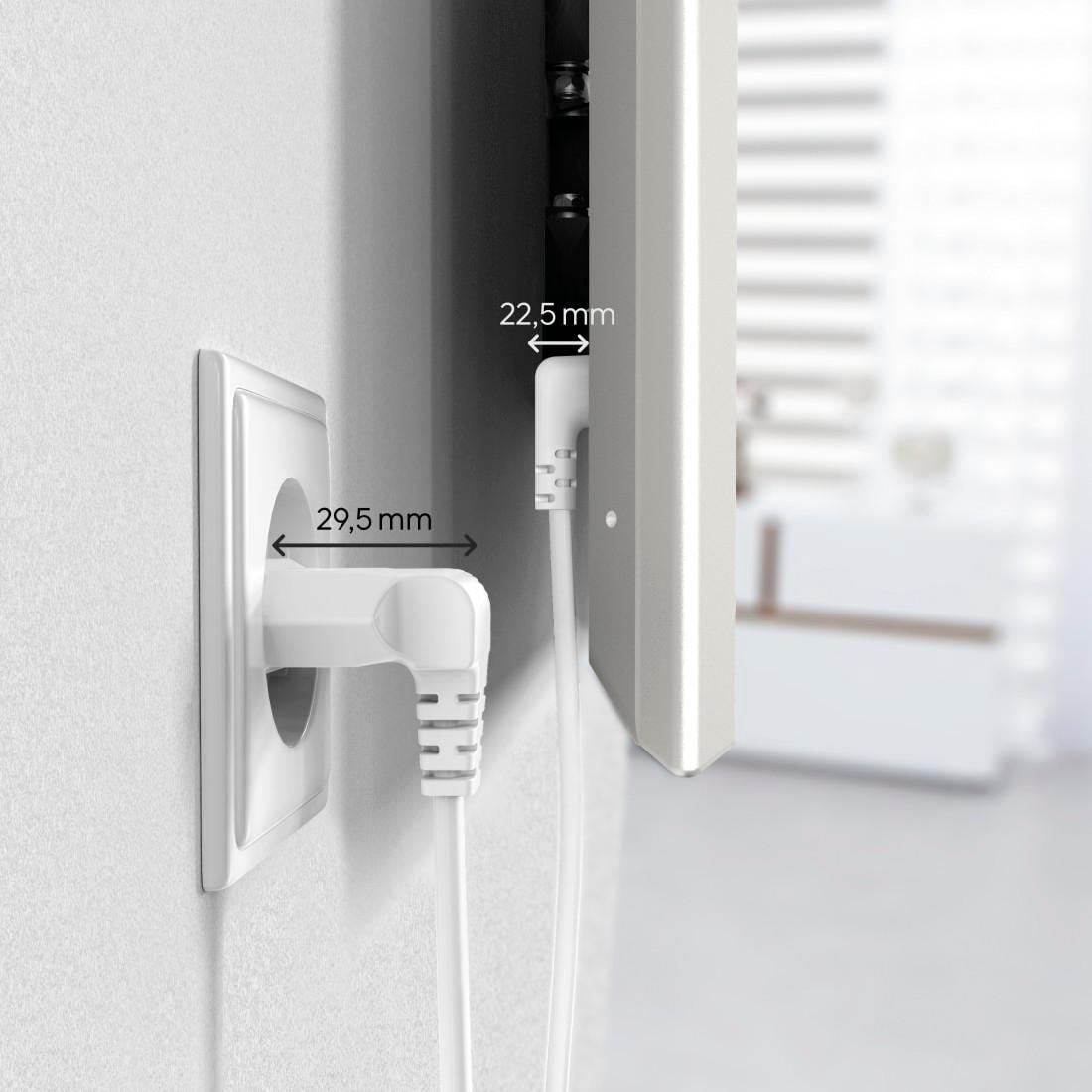 Hama Netzkabel »Netzkabel, beidseitig gewinkelt, Euro Stecker, Doppelnut, C7, 1,5 m«, Typ C (Eurostecker), 150 cm