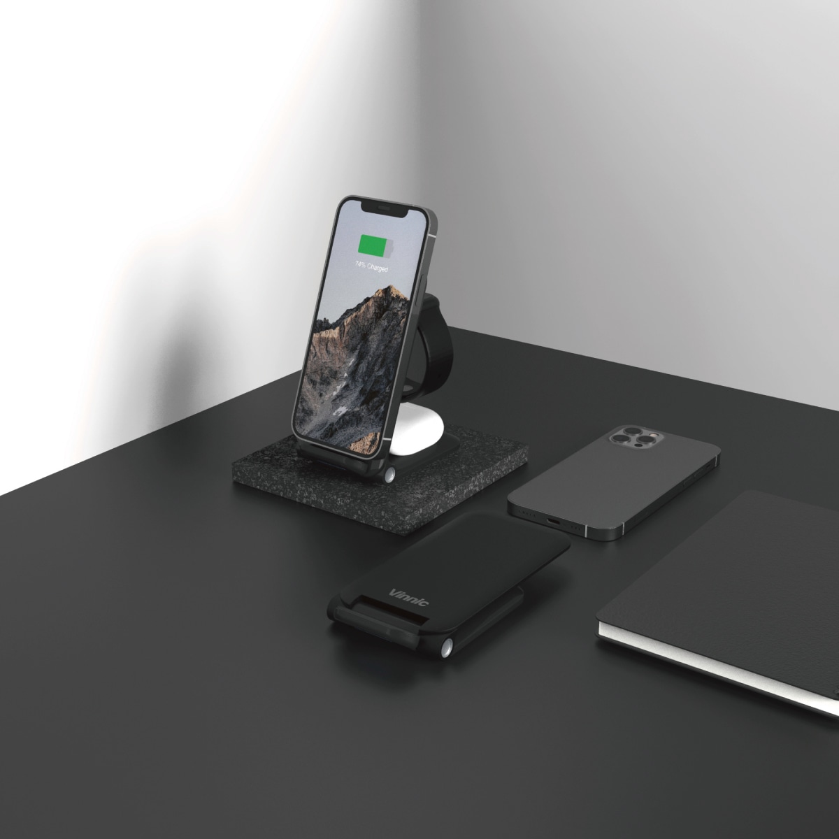 Vinnic Wireless Charger »TRIVOR 3-in-1 Travel Wireless Charging Dock«