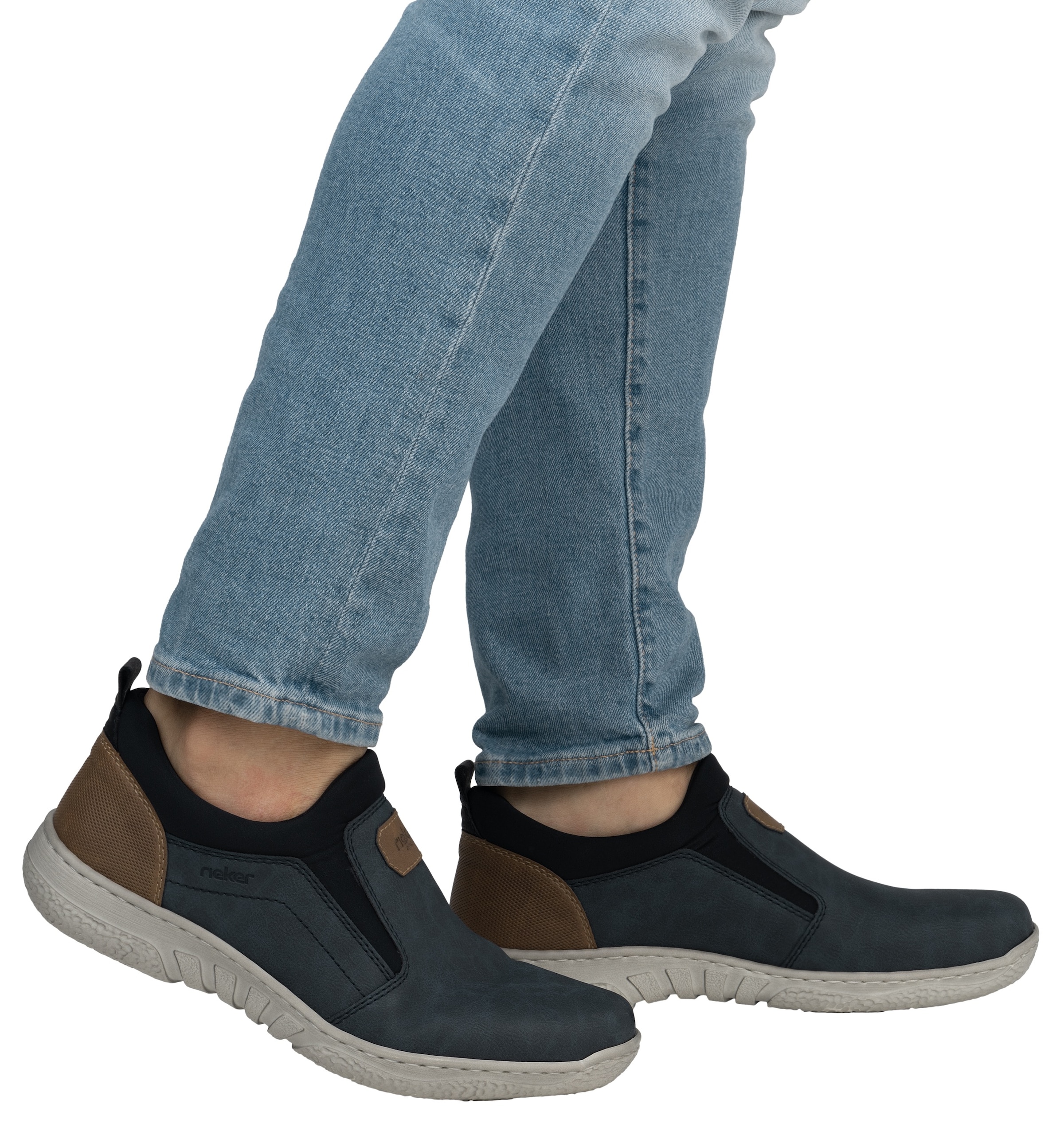 Rieker Slip-On Sneaker, Freizeitschuh, Halbschuh, Sneaker mit Gummizug, zum Schlupfen