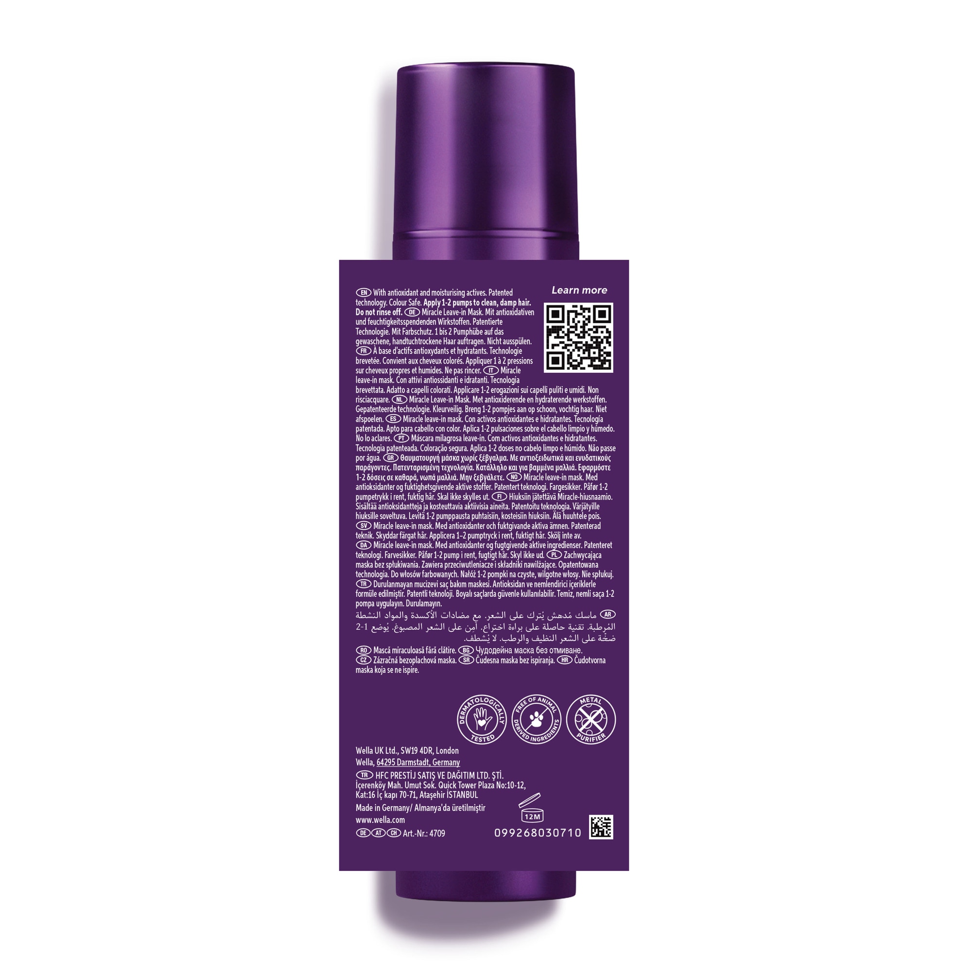 Wella Professionals Leave-in Pflege »ULTIMATE COLOR MIRACLE LEAVE-IN MASK« für coloriertes Haar, feuchtigkeitsspendend